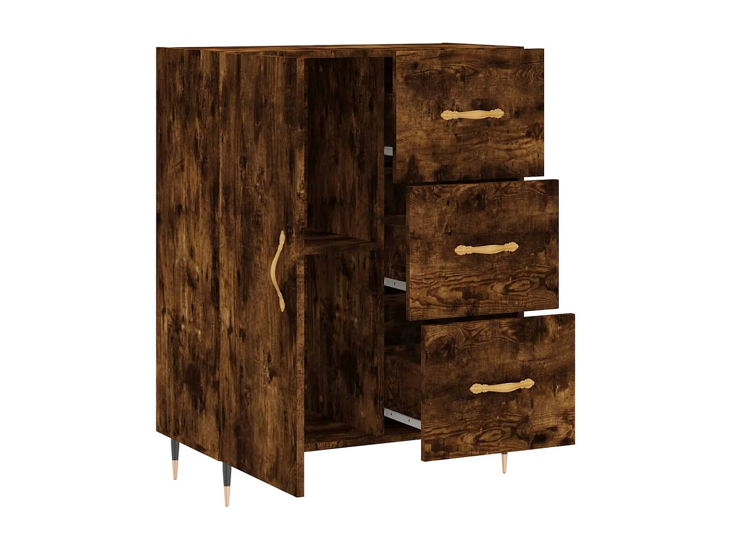 Aparador buffet cómoda mueble mueble de almacenaje organizador cocina salón salón 69,5 x 34 x 90 cm madera contrachapada marrón 02_0031054