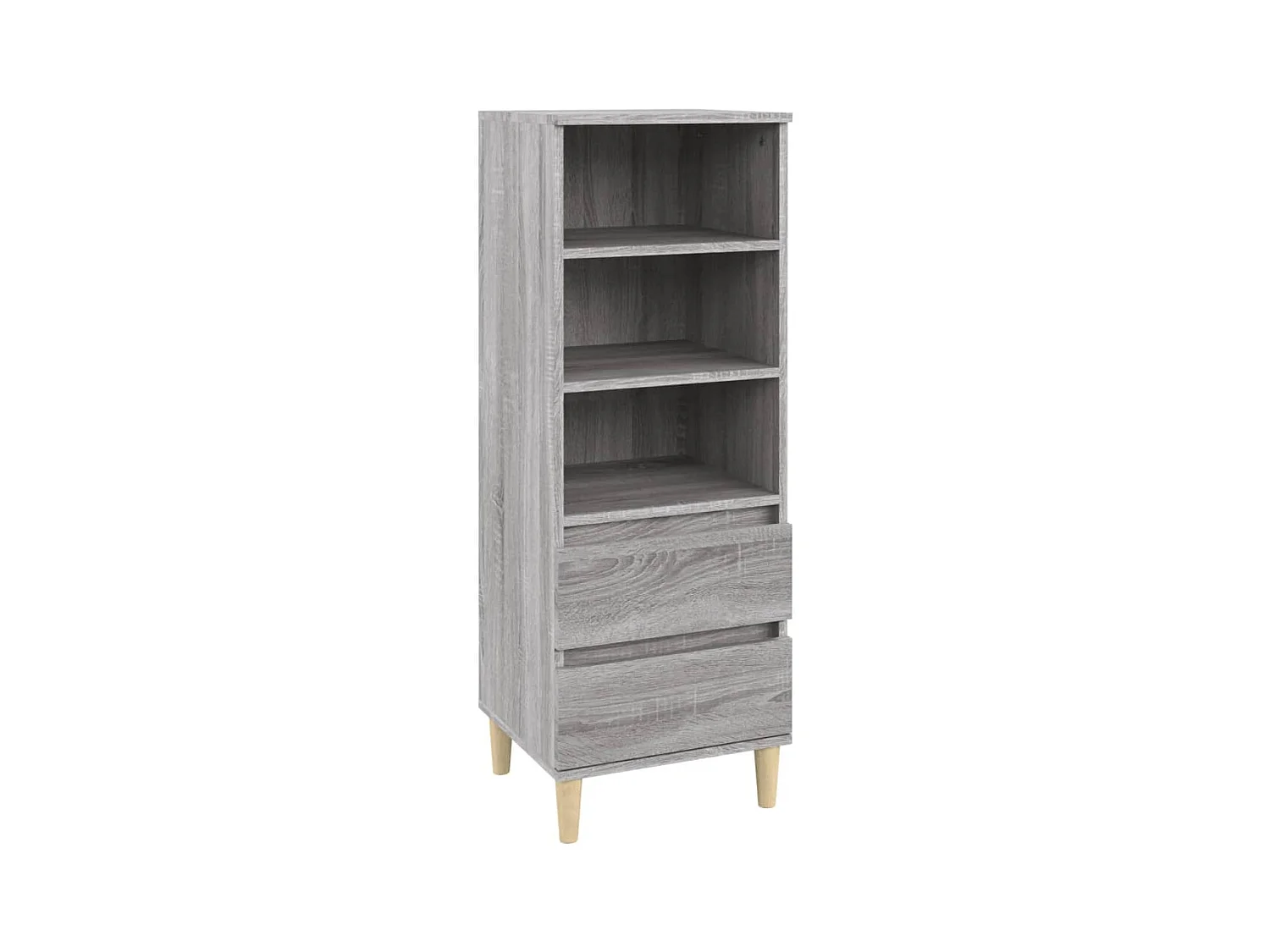 Credenza credenza cassettiera mobile contenitore organizer cucina soggiorno soggiorno alto Sonoma 40 x 36 x 110 cm pannelli compositi grigio 02_0035358