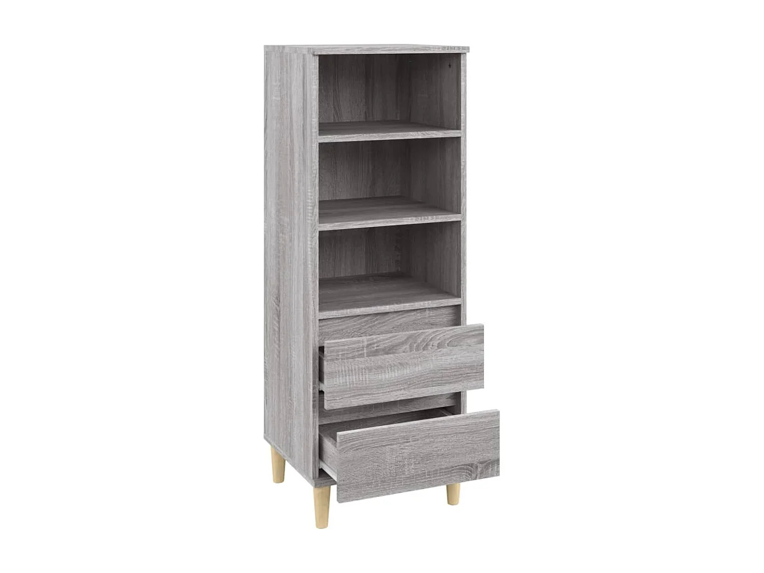 Credenza credenza cassettiera mobile contenitore organizer cucina soggiorno soggiorno alto Sonoma 40 x 36 x 110 cm pannelli compositi grigio 02_0035358