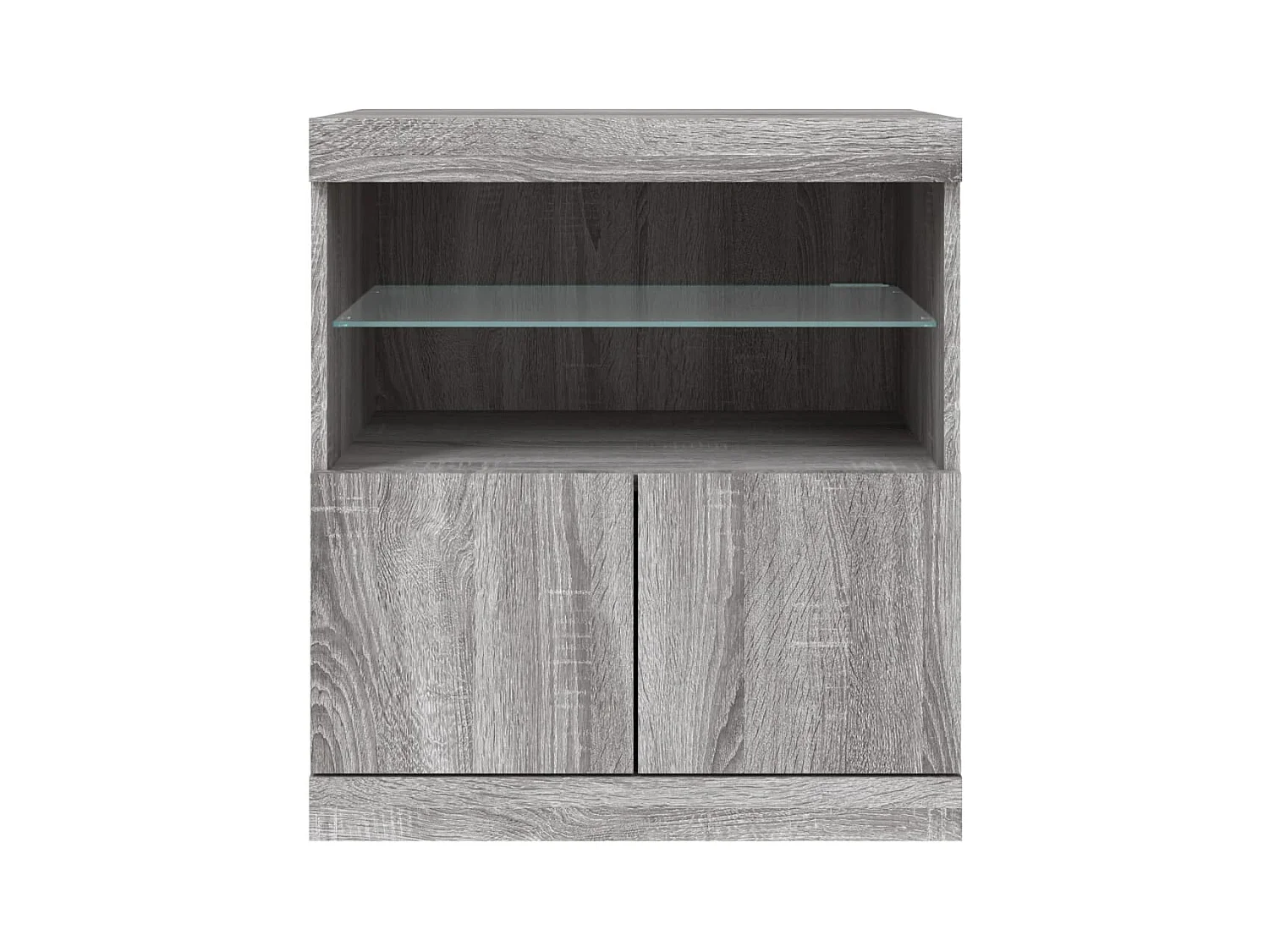 Credenza buffet cassettiera mobile contenitore organizer cucina soggiorno soggiorno con luci a LED Sonoma 60 x 37 x 67 cm grigio 02_0030080