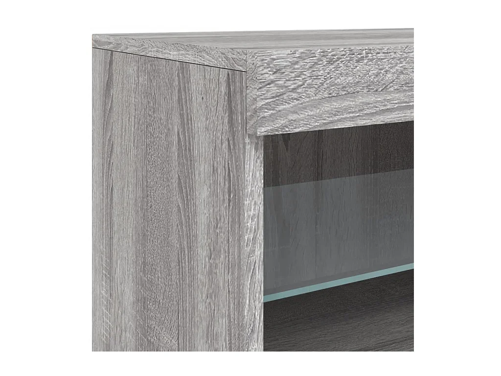 Credenza buffet cassettiera mobile contenitore organizer cucina soggiorno soggiorno con luci a LED Sonoma 60 x 37 x 67 cm grigio 02_0030080