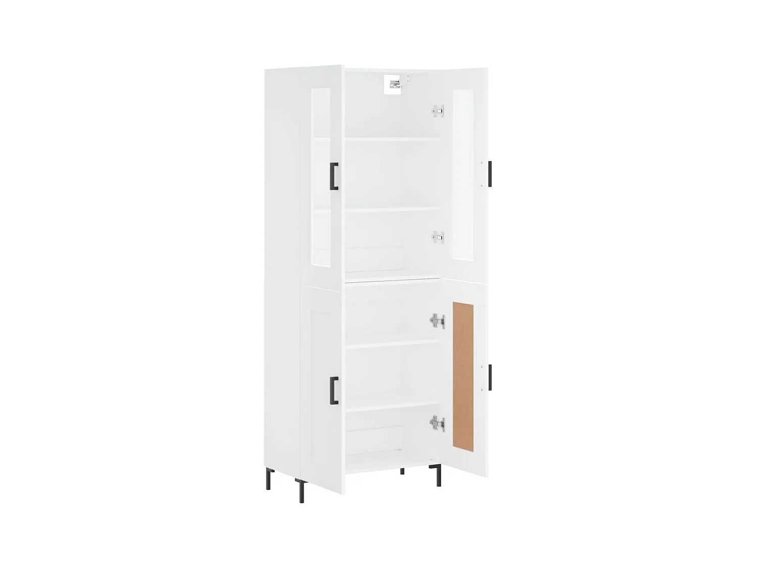Aparador cómoda cómoda armario mueble organizador cocina salón salón alto 69,5 x 34 x 180 cm madera contrachapada blanco 02_0032751