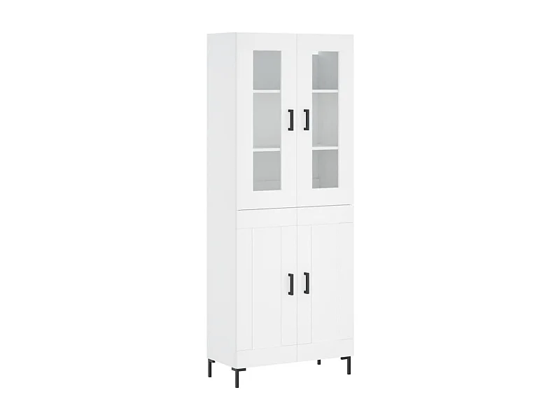 Credenza cassettiera cassettiera mobile contenitore organizer cucina soggiorno soggiorno alto 69,5 x 34 x 180 cm derivati ​​del legno bianco 02_0032751