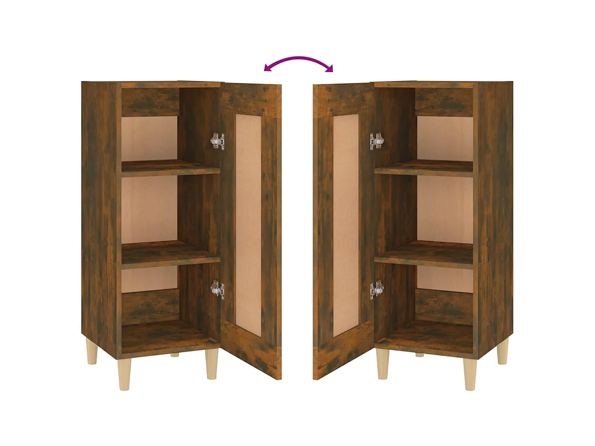 Aparador buffet cómoda mueble mueble de almacenaje organizador cocina salón salón 34,5 x 34 x 90 cm madera contrachapada marrón 02_0030891