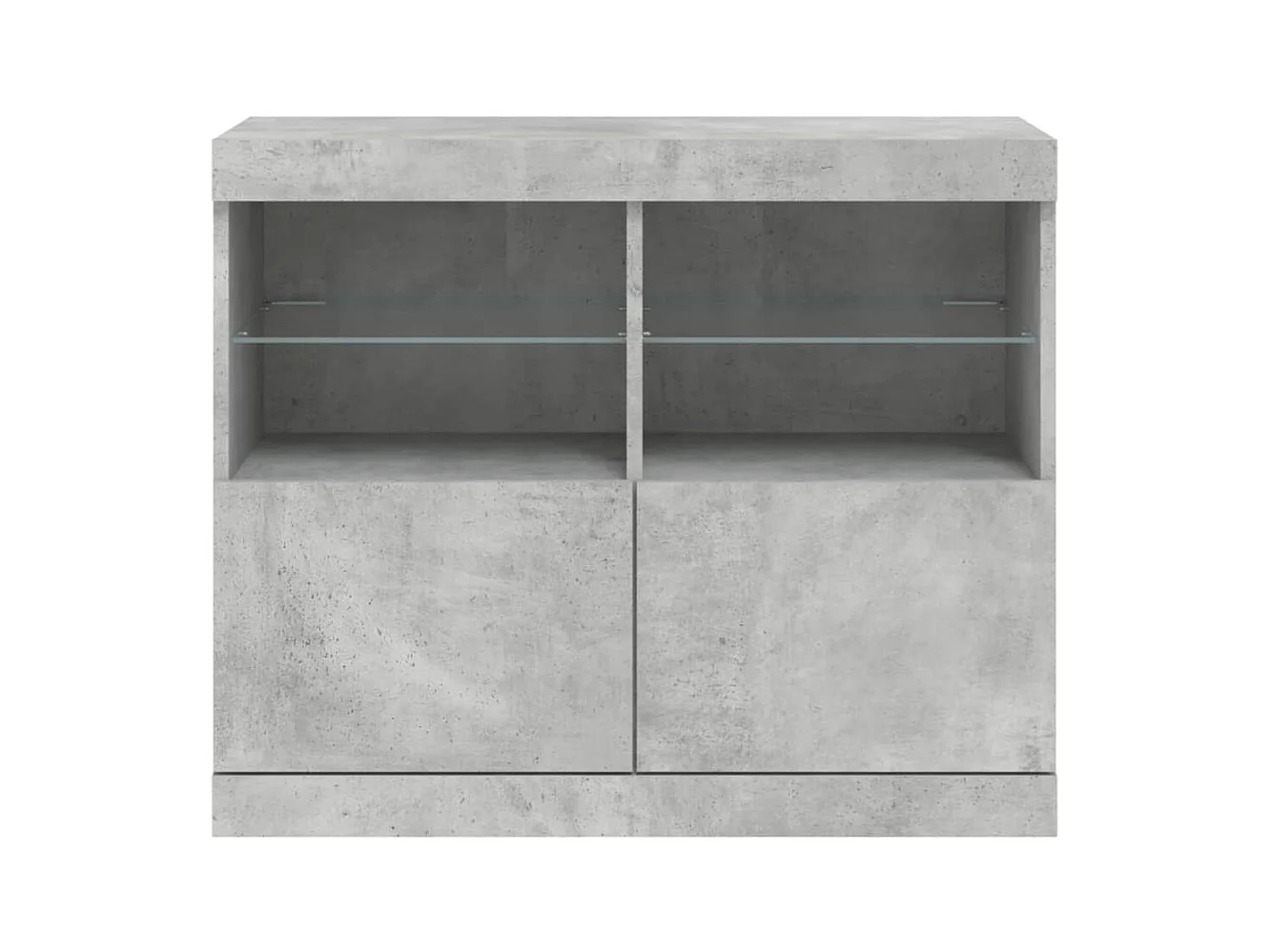 Credenza buffet cassettiera mobile contenitore organizer cucina soggiorno soggiorno con luci a LED 81 x 37 x 67 cm grigio 02_0030009