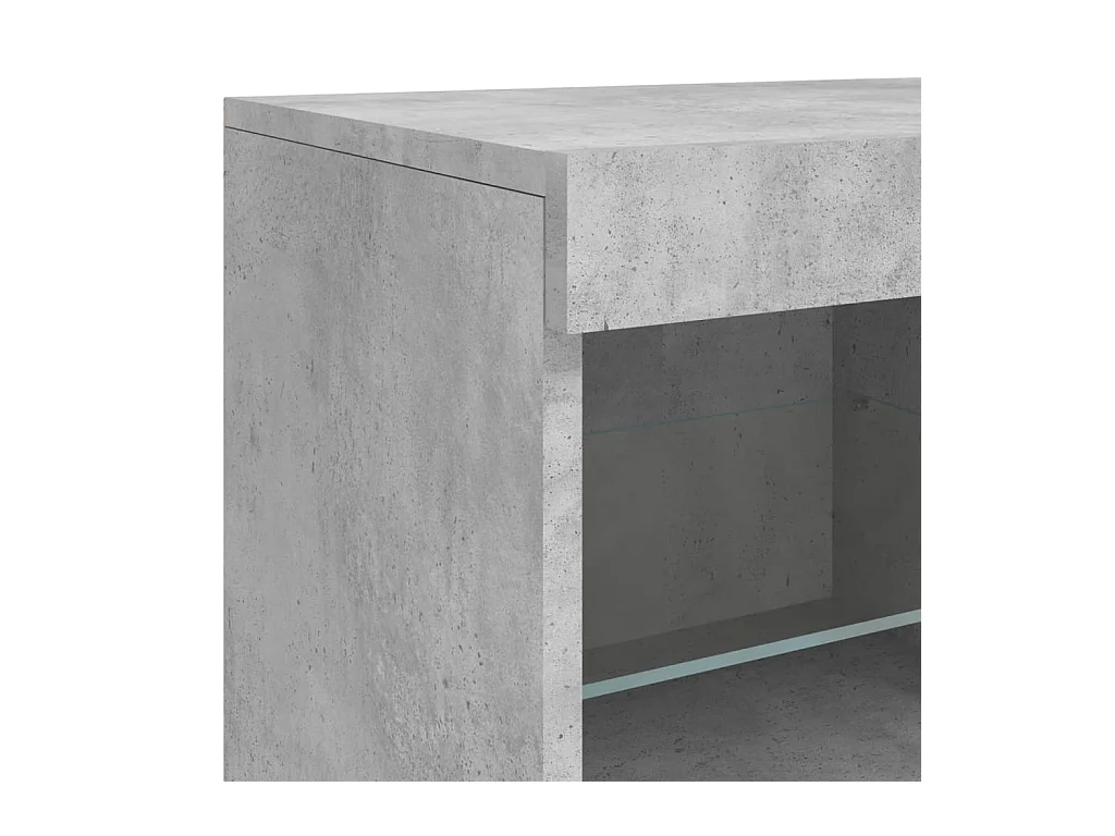 Credenza buffet cassettiera mobile contenitore organizer cucina soggiorno soggiorno con luci a LED 81 x 37 x 67 cm grigio 02_0030009