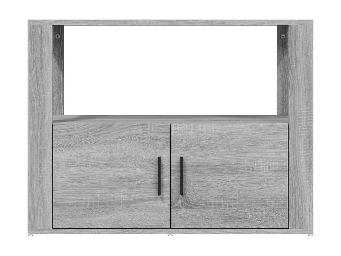 Credenza cassettiera mobile contenitore organizer cucina soggiorno soggiorno Sonoma 80 x 30 x 60 cm derivati ​​del legno grigio 02_0036531