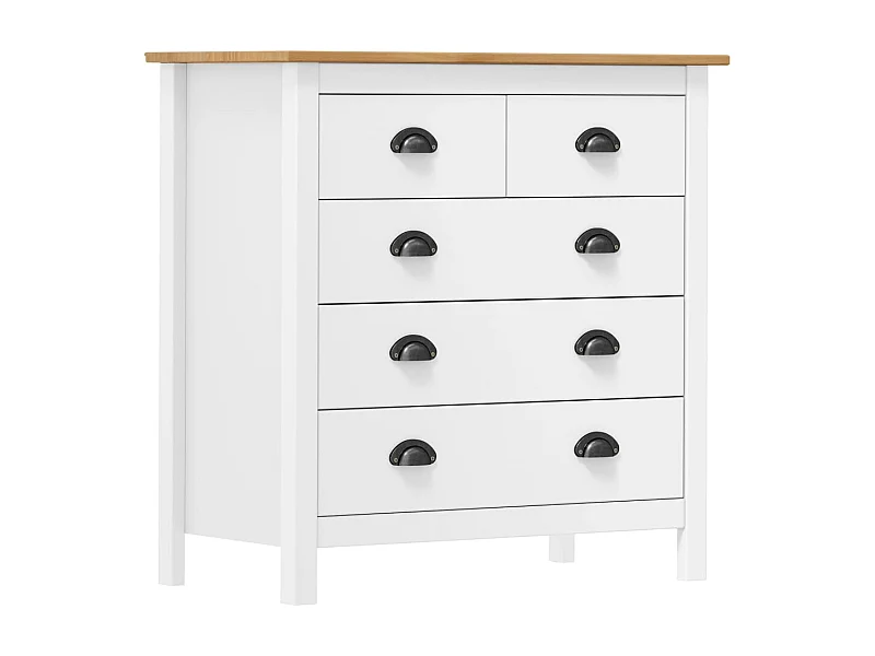 Aparador cômoda armário armário organizador cozinha sala Hill 79 x 40 x 80 cm madeira maciça de pinho branco 02_0035670
