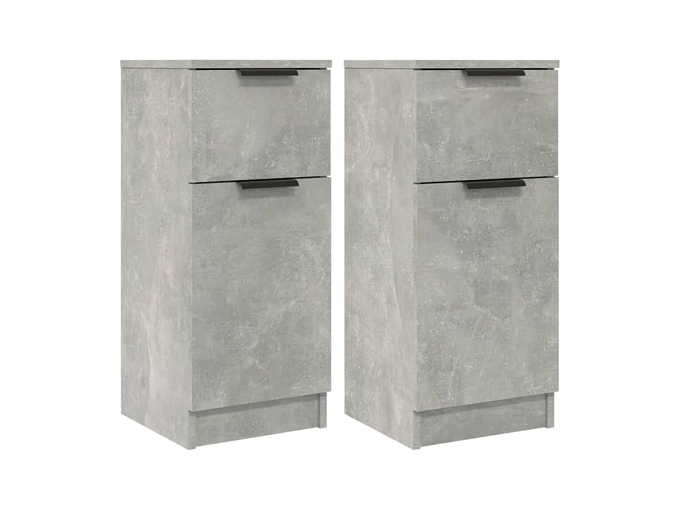 Buffet aparador cômoda armário unidade de armazenamento organizador cozinha sala salas conjunto de 2 30 x 30 x 70 cm madeira trabalhada cinza 02_0036844