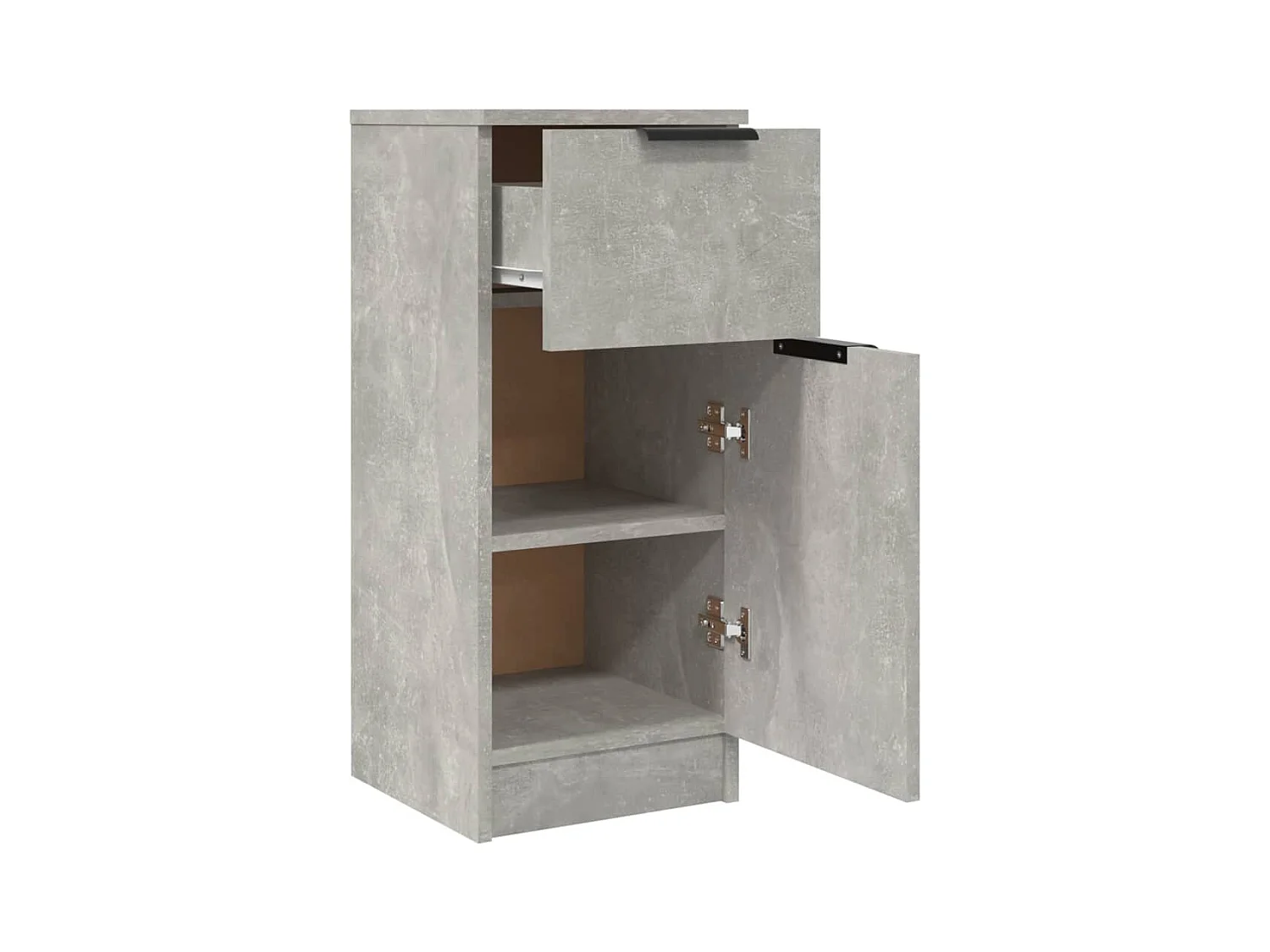 Buffet aparador cômoda armário unidade de armazenamento organizador cozinha sala salas conjunto de 2 30 x 30 x 70 cm madeira trabalhada cinza 02_0036844