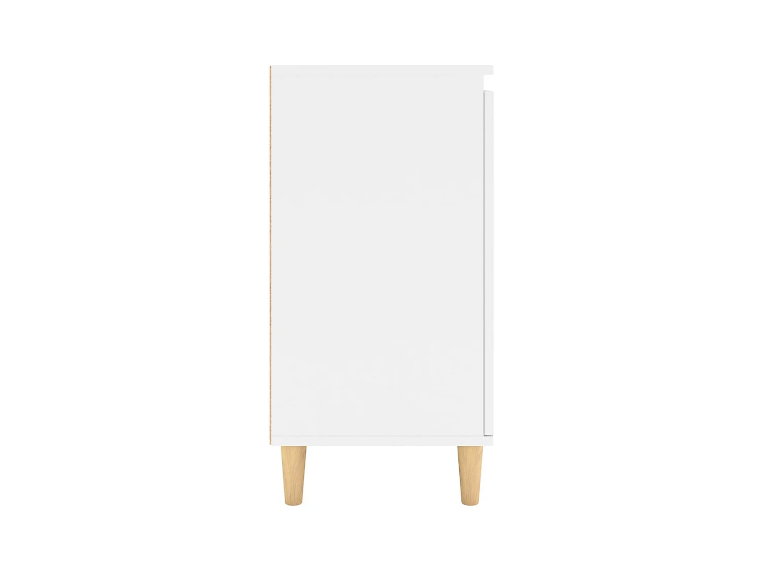 Credenza credenza cassettiera mobile contenitore organizer cucina soggiorno soggiorno con gambe in legno massello multistrato bianco 02_0030091