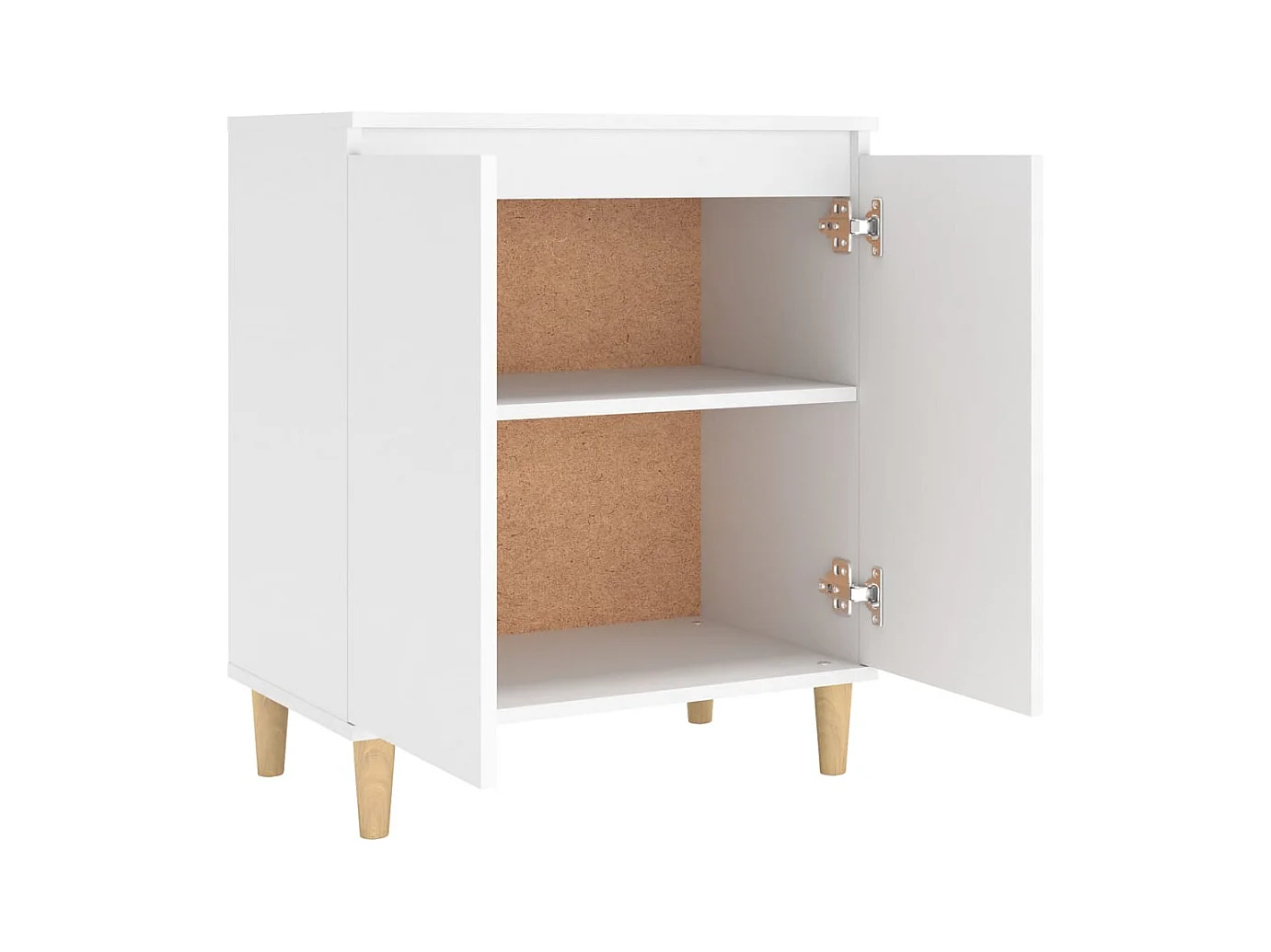 Credenza credenza cassettiera mobile contenitore organizer cucina soggiorno soggiorno con gambe in legno massello multistrato bianco 02_0030091