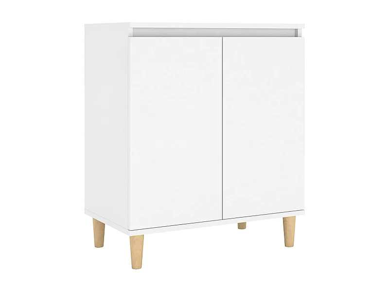 Credenza credenza cassettiera mobile contenitore organizer cucina soggiorno soggiorno con gambe in legno massello multistrato bianco 02_0030091