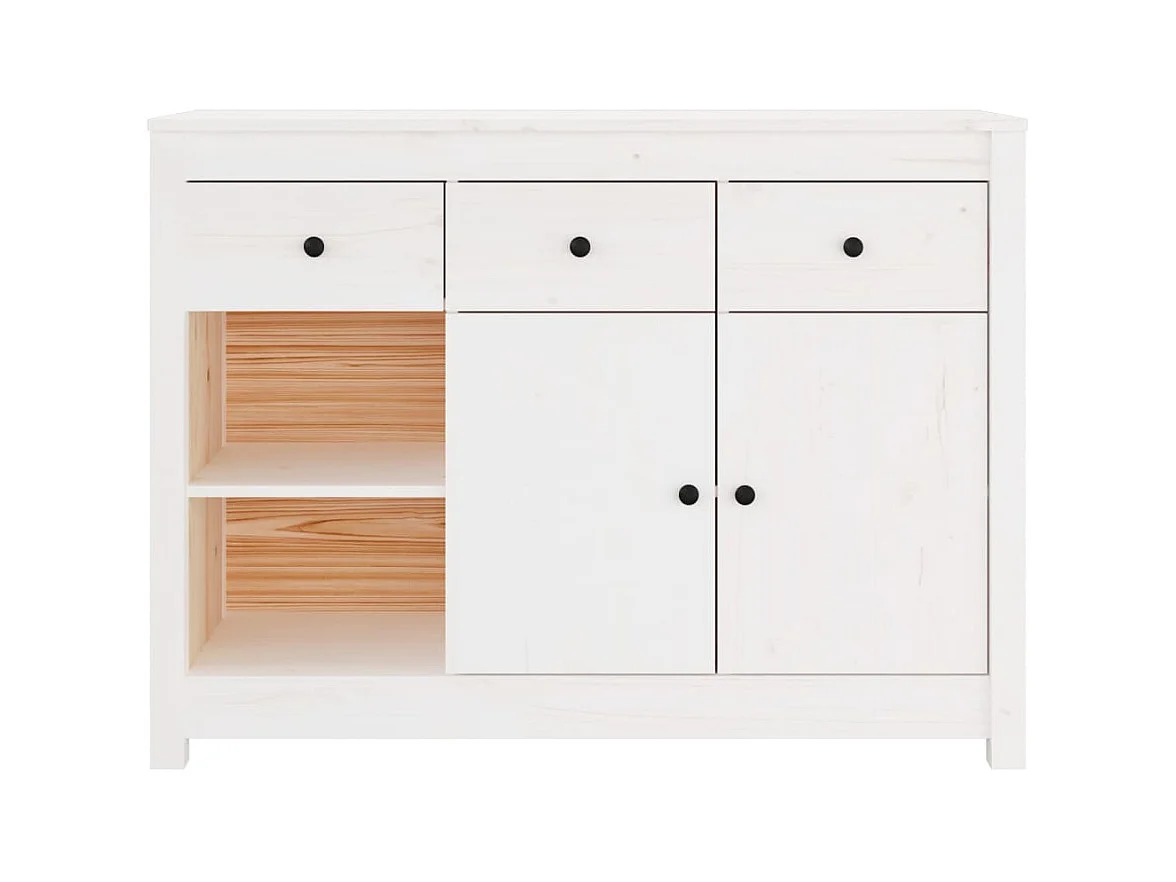 bahut commode armoire bois blanche 100 x 35 x 74 cm 02_0030154