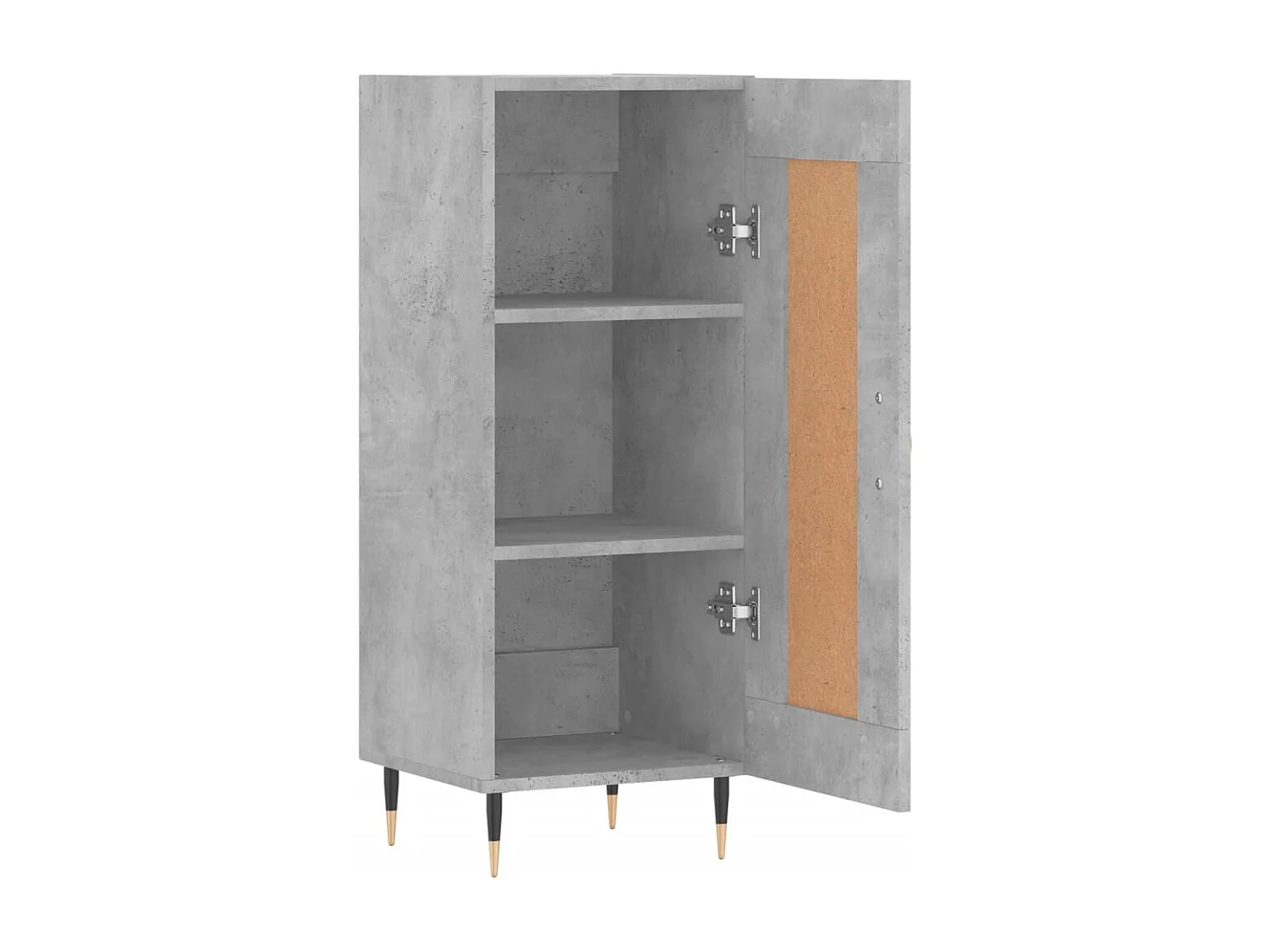 Credenza buffet cassettiera mobile contenitore organizer cucina soggiorno soggiorno 34,5 x 34 x 90 cm derivati ​​del legno grigio 02_0031899