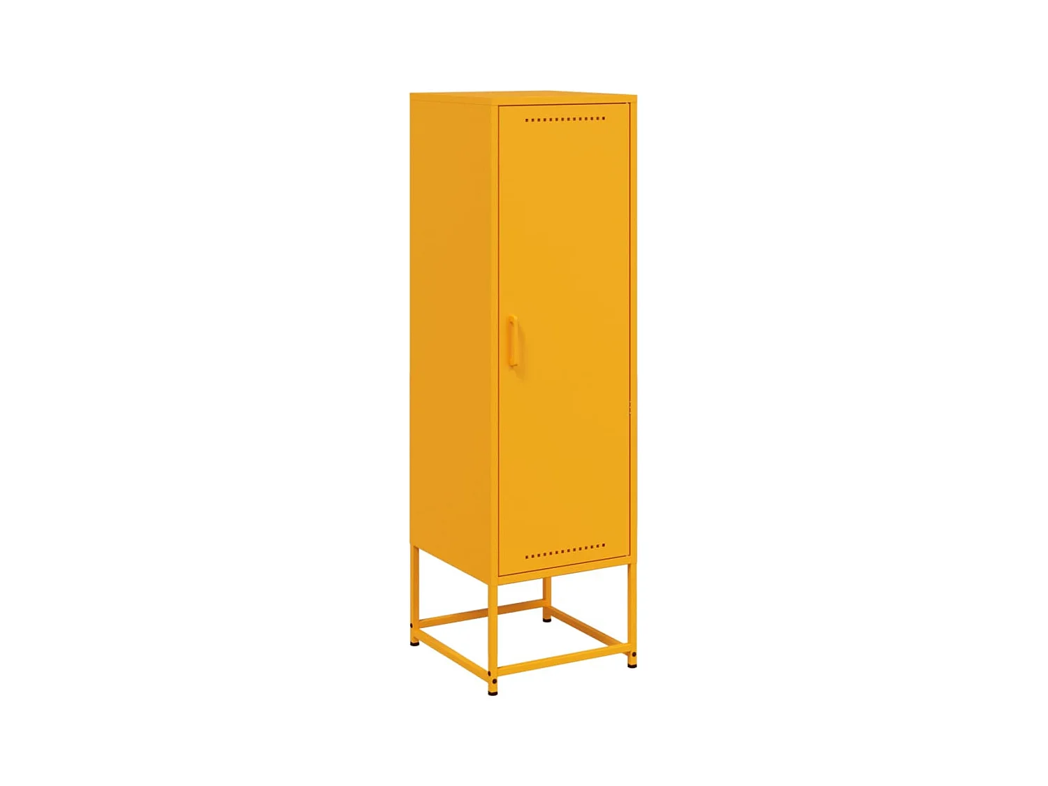 Aparador buffet cómoda armario mueble organizador cocina salón salón amarillo mostaza 36 x 39 x 123 cm acero Amarillo 02_0035693