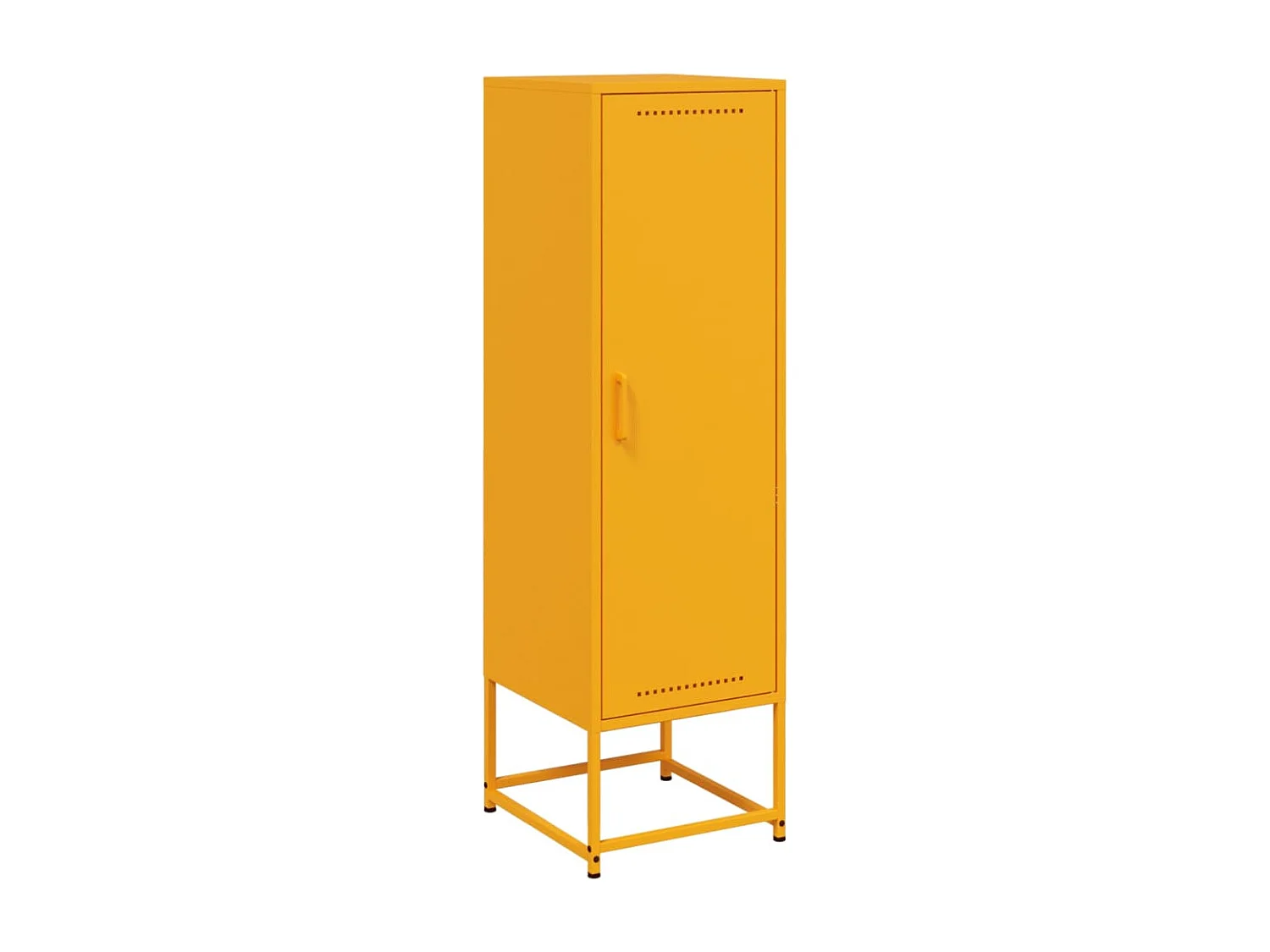 Aparador buffet cómoda armario mueble organizador cocina salón salón amarillo mostaza 36 x 39 x 123 cm acero Amarillo 02_0035693