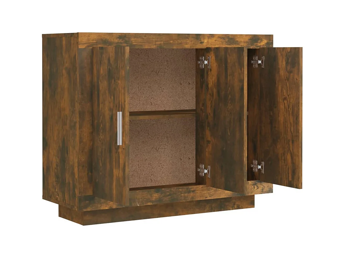 Aparador cômoda armário armário organizador cozinha sala sala 92 x 35 x 75 cm madeira trabalhada marrom 02_0031135