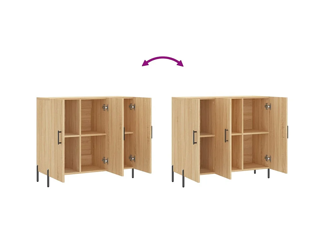 bahut commode armoire bois marron 90 x 34 x 80 cm 02_0031735