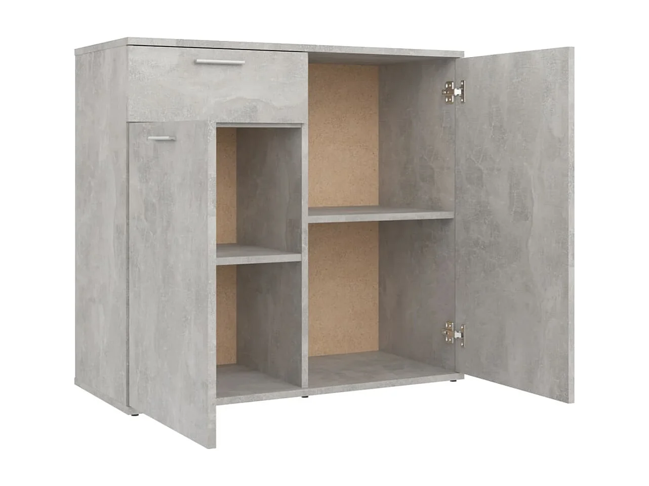 Aparador buffet cómoda armario unidad de almacenamiento organizador cocina salón salón 80 x 36 x 75 cm madera contrachapada gris 02_0032105