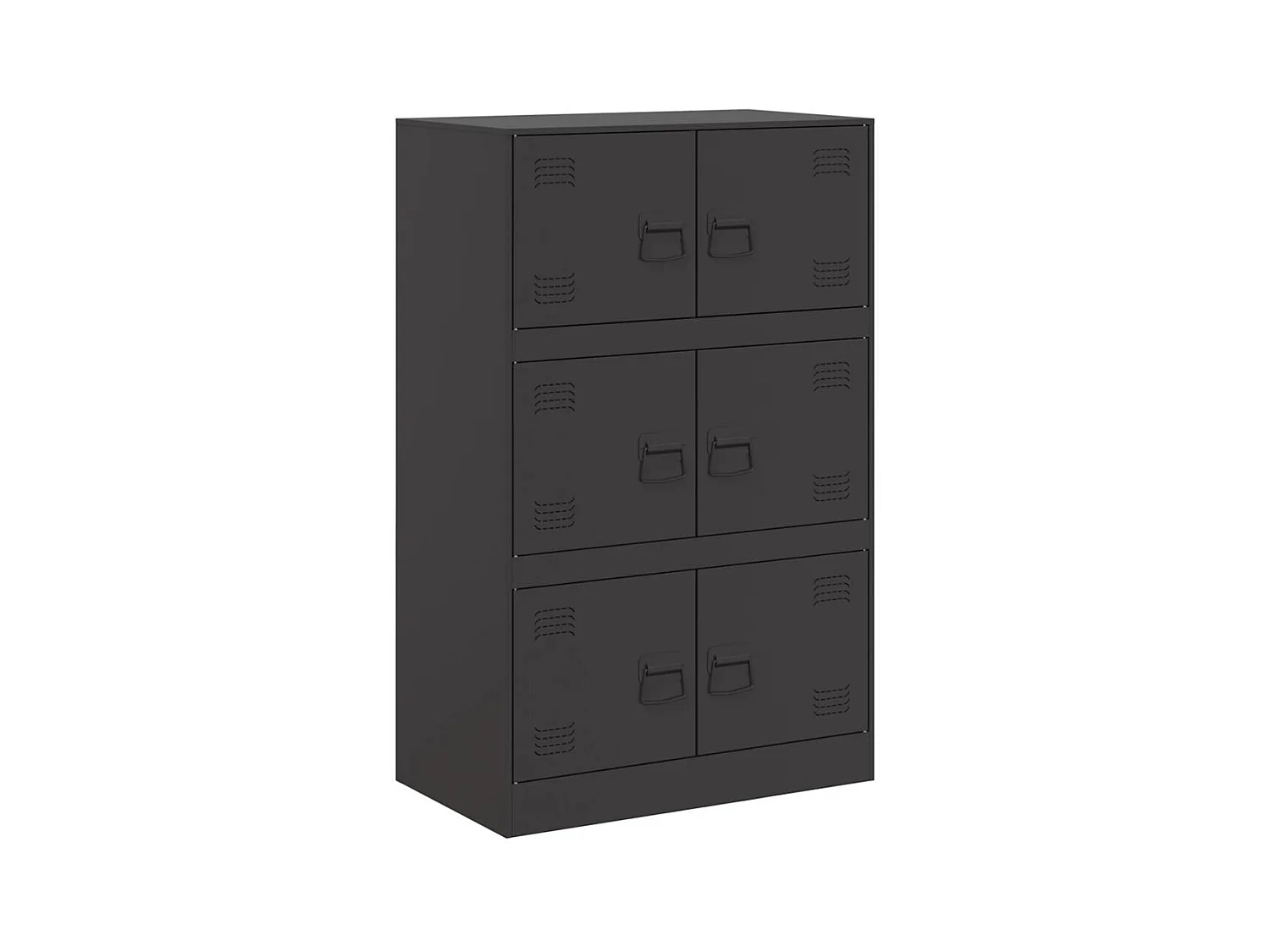 Aparador buffet cómoda mueble almacenaje organizador cocina salón salón 67 x 39 x 107 cm acero negro 02_0036012