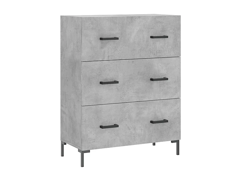 Credenza buffet cassettiera mobile contenitore organizer cucina soggiorno soggiorno 69,5 x 34 x 90 cm derivati ​​del legno grigio 02_0032058