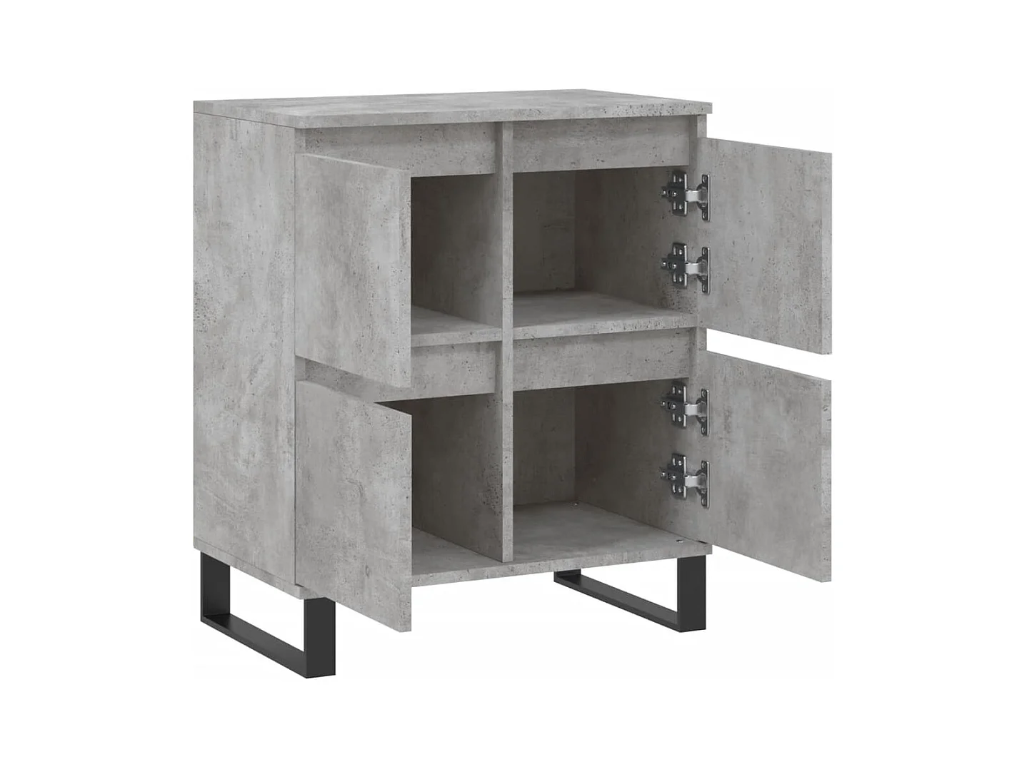 Buffet aparador cômoda armário unidade de armazenamento organizador cozinha sala sala 60 x 35 x 70 cm madeira trabalhada cinza 02_0031973