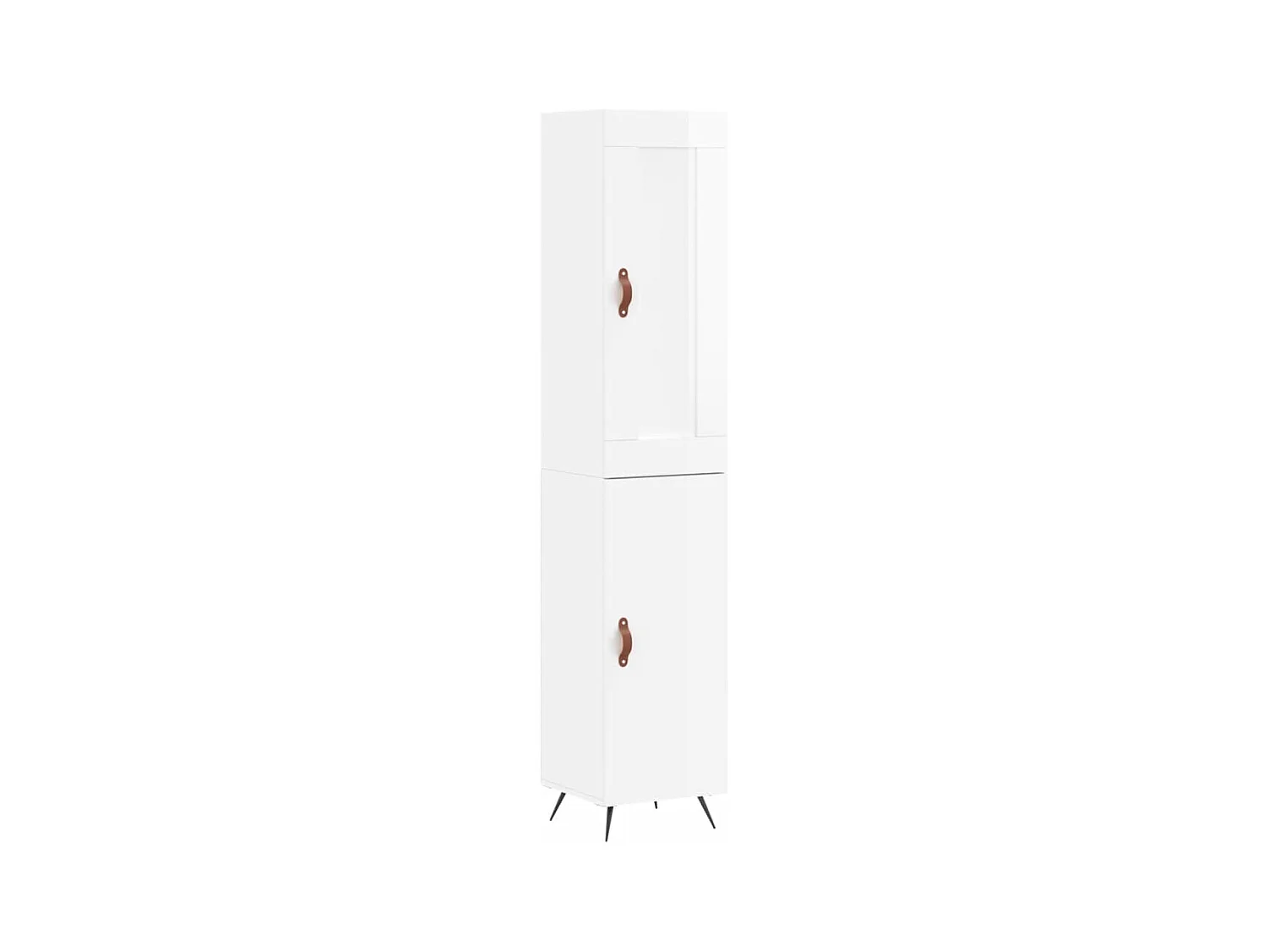 Credenza cassettiera cassettiera mobile contenitore organizer cucina soggiorno soggiorno lucido 34,5 x 34 x 180 cm derivati ​​del legno bianco 02_0032840
