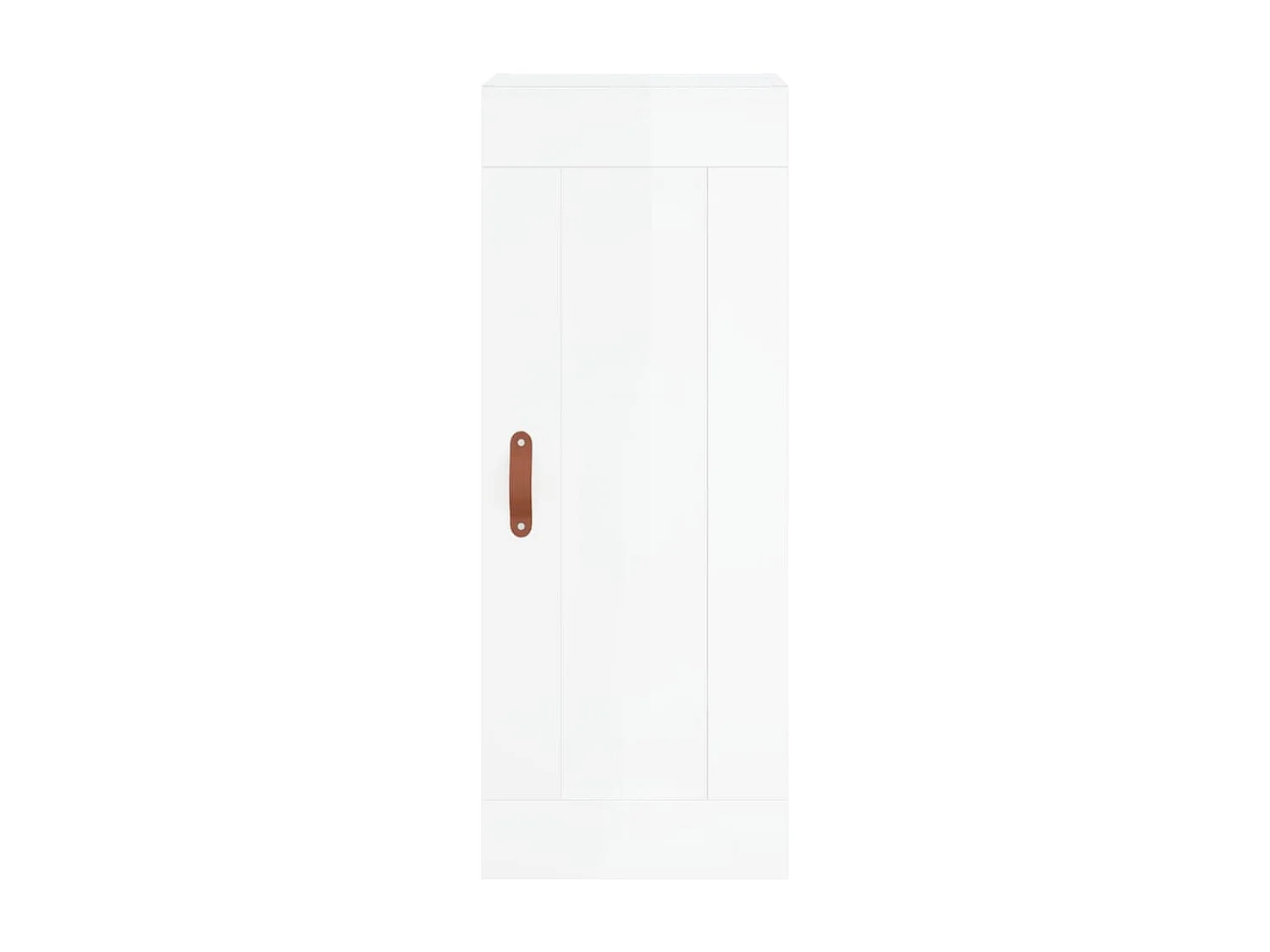 Aparador cómoda cómoda armario mueble organizador cocina salón salón alto brillo 34,5 x 34 x 180 cm madera contrachapada blanco 02_0032840