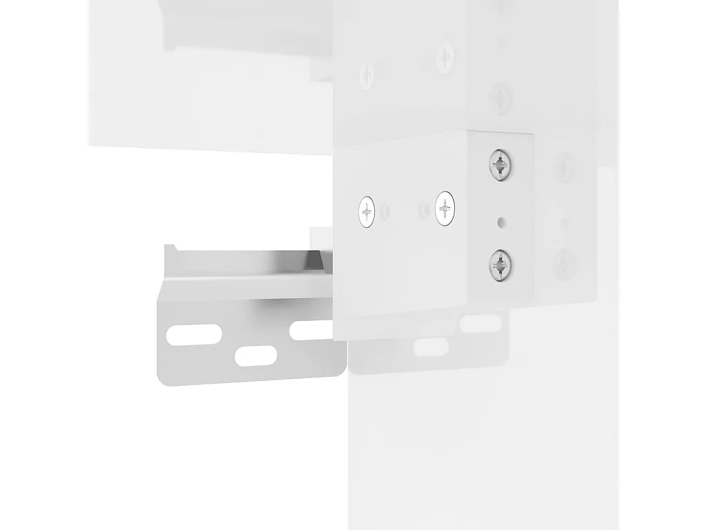 Aparador cómoda cómoda armario mueble organizador cocina salón salón alto brillo 34,5 x 34 x 180 cm madera contrachapada blanco 02_0032840