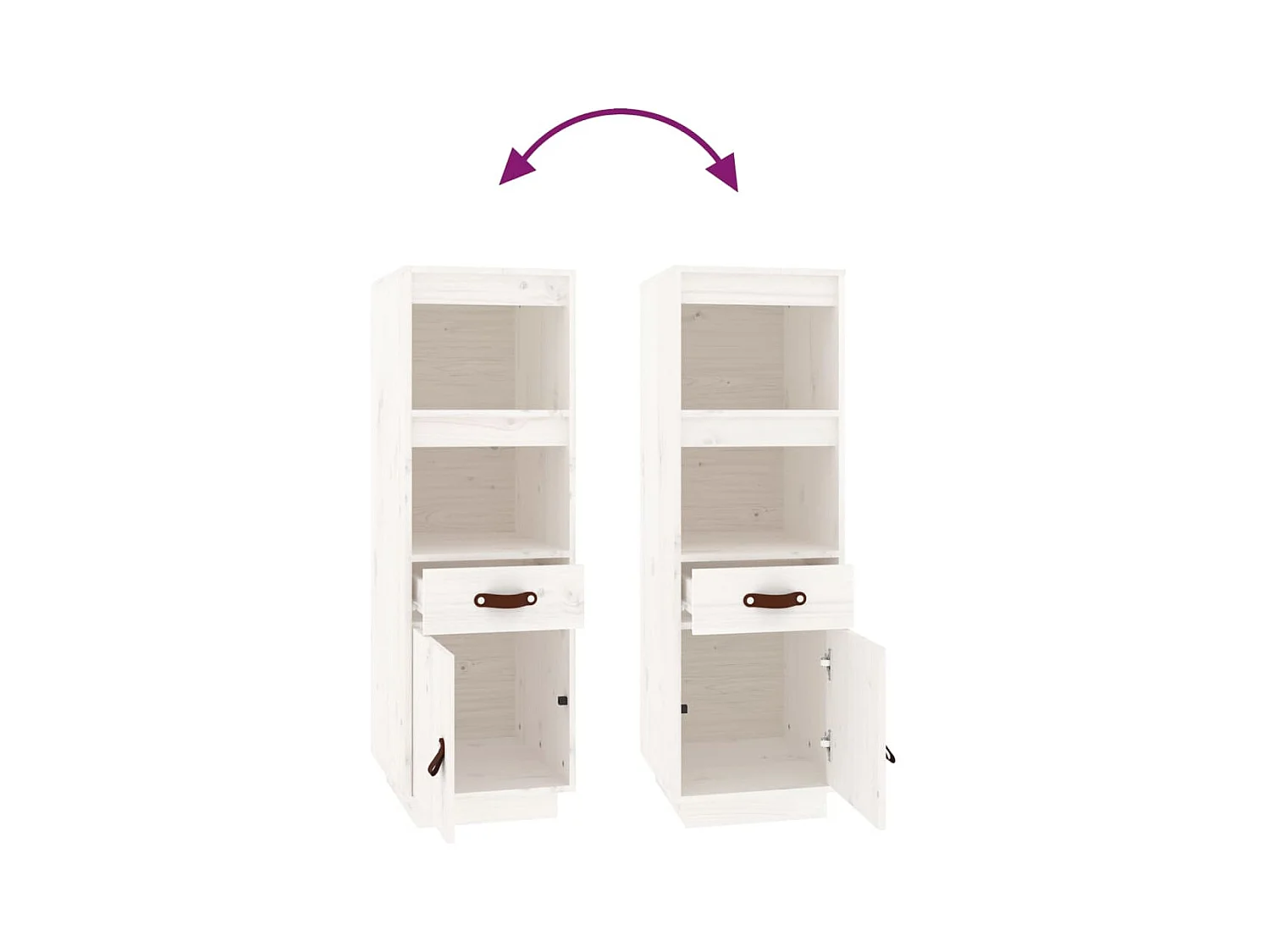 bahut commode armoire bois blanche 34 x 40 x 108.5 cm 02_0032434