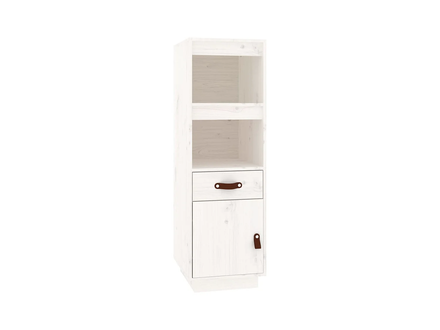 Aparador cómoda cómoda armario mueble organizador cocina salón salón alto 34 x 40 x 108,5 cm madera maciza de pino blanco 02_0032434