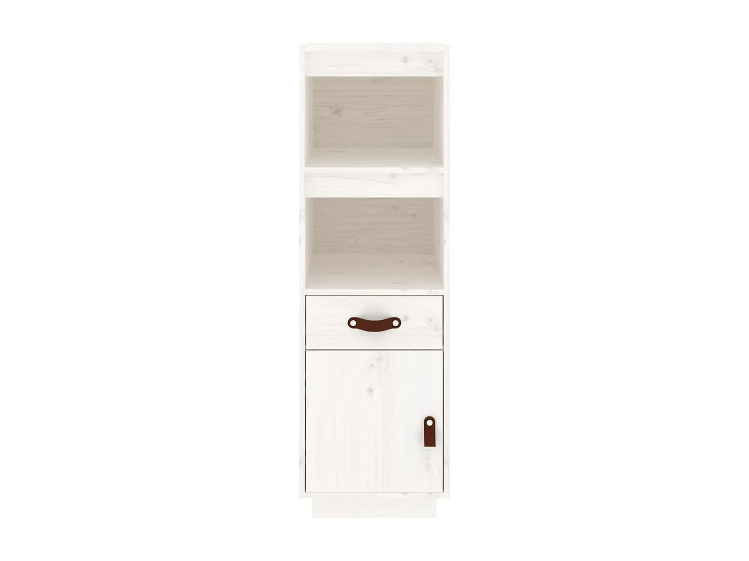 Aparador cómoda cómoda armario mueble organizador cocina salón salón alto 34 x 40 x 108,5 cm madera maciza de pino blanco 02_0032434