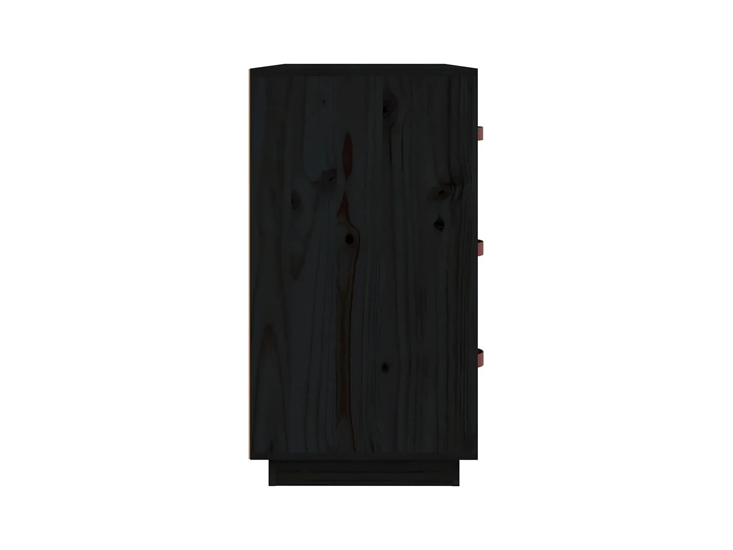 Aparador buffet cómoda armario unidad de almacenamiento organizador cocina salón salón 80 x 40 x 75 cm madera maciza de pino negro 02_0036136