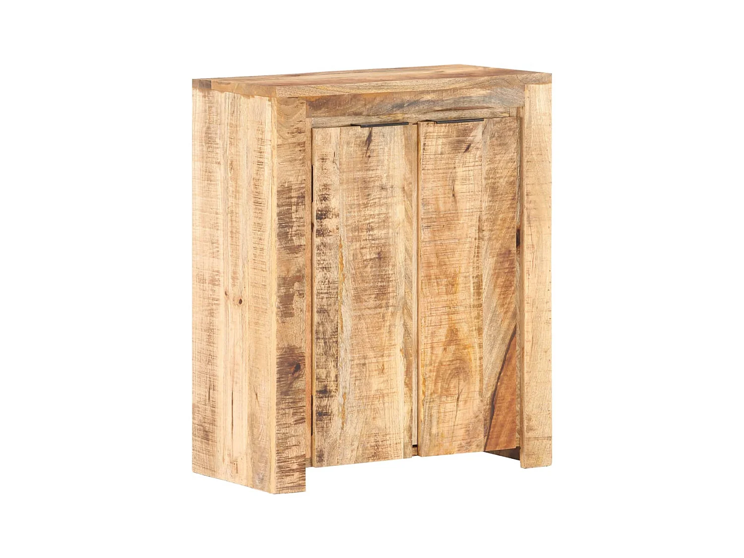 Aparador cômoda armário armário organizador cozinha sala sala 59 x 33 x 75 cm madeira de mangueira crua marrom 02_0029595