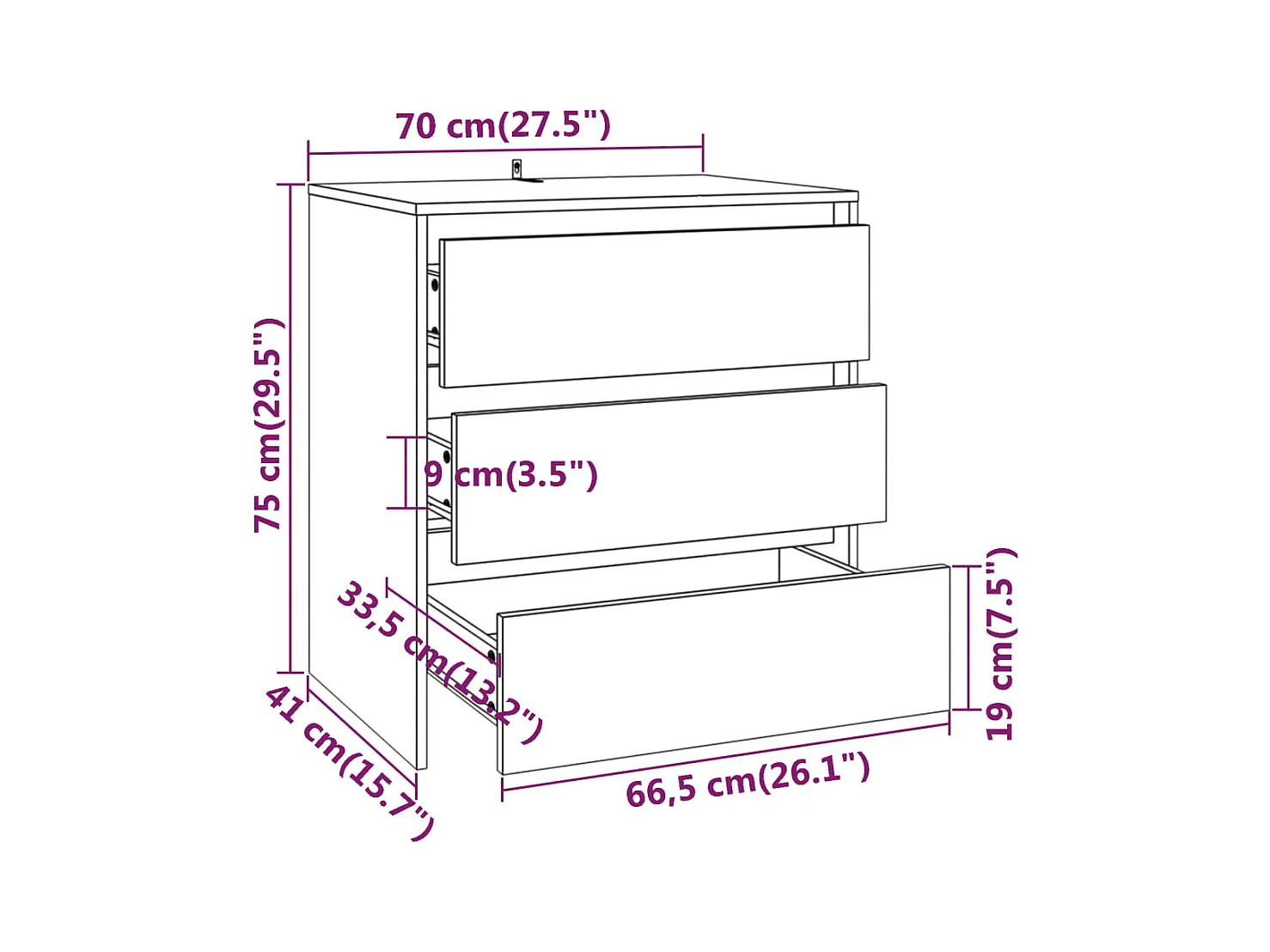 bahut commode armoire bois blanche 70 x 41 x 75 cm 02_0030764