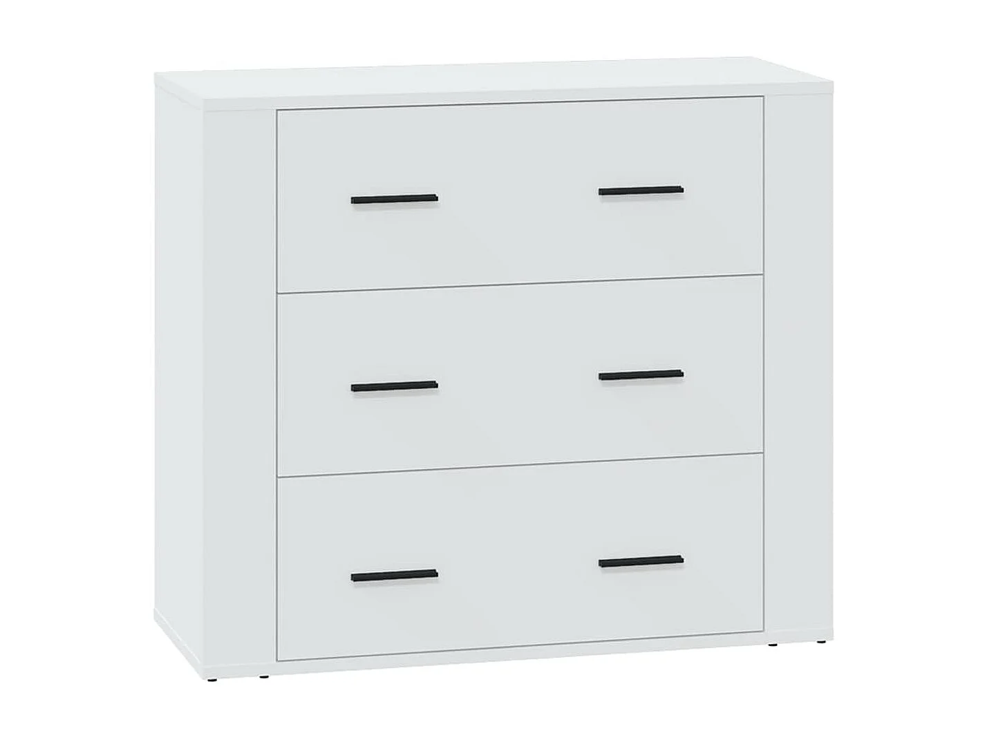 Credenza buffet cassettiera mobile contenitore organizer cucina soggiorno soggiorno 80 x 33 x 70 cm derivati ​​del legno bianco 02_0030513