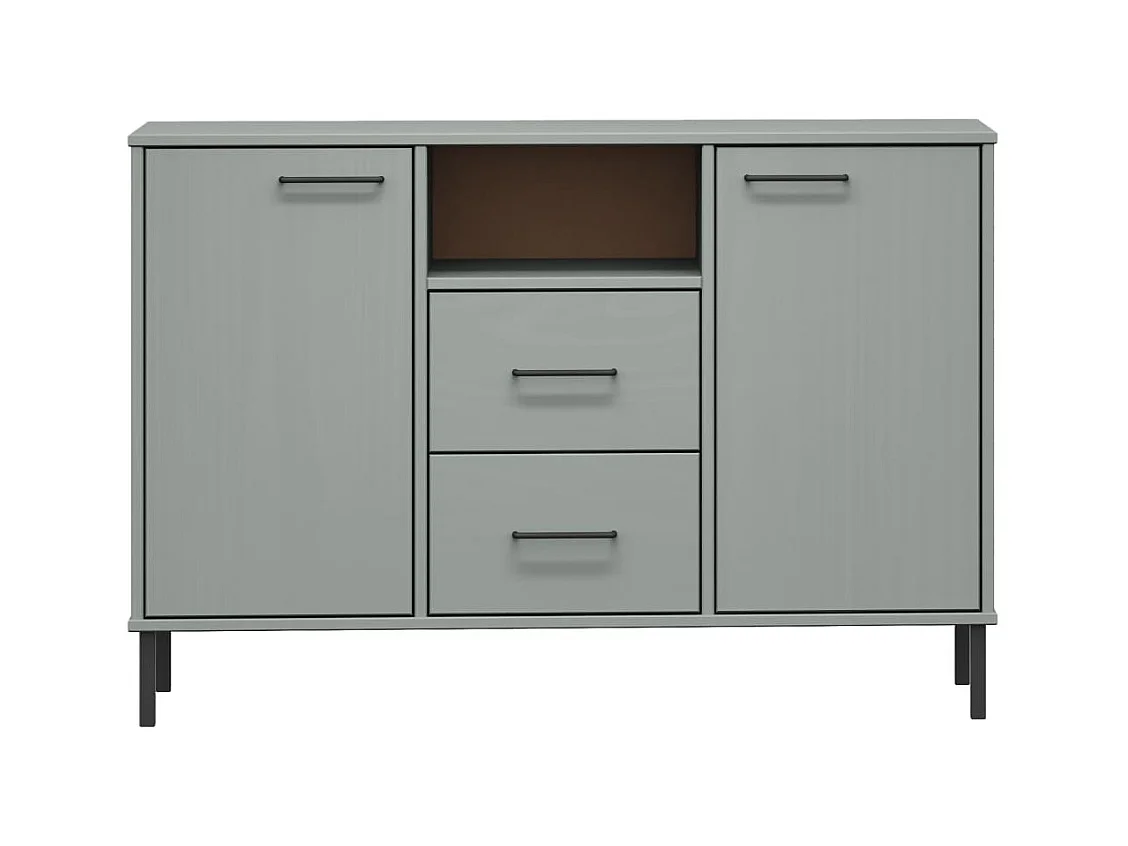 bahut commode armoire métal marron 113 x 40 x 77 cm 02_0030094