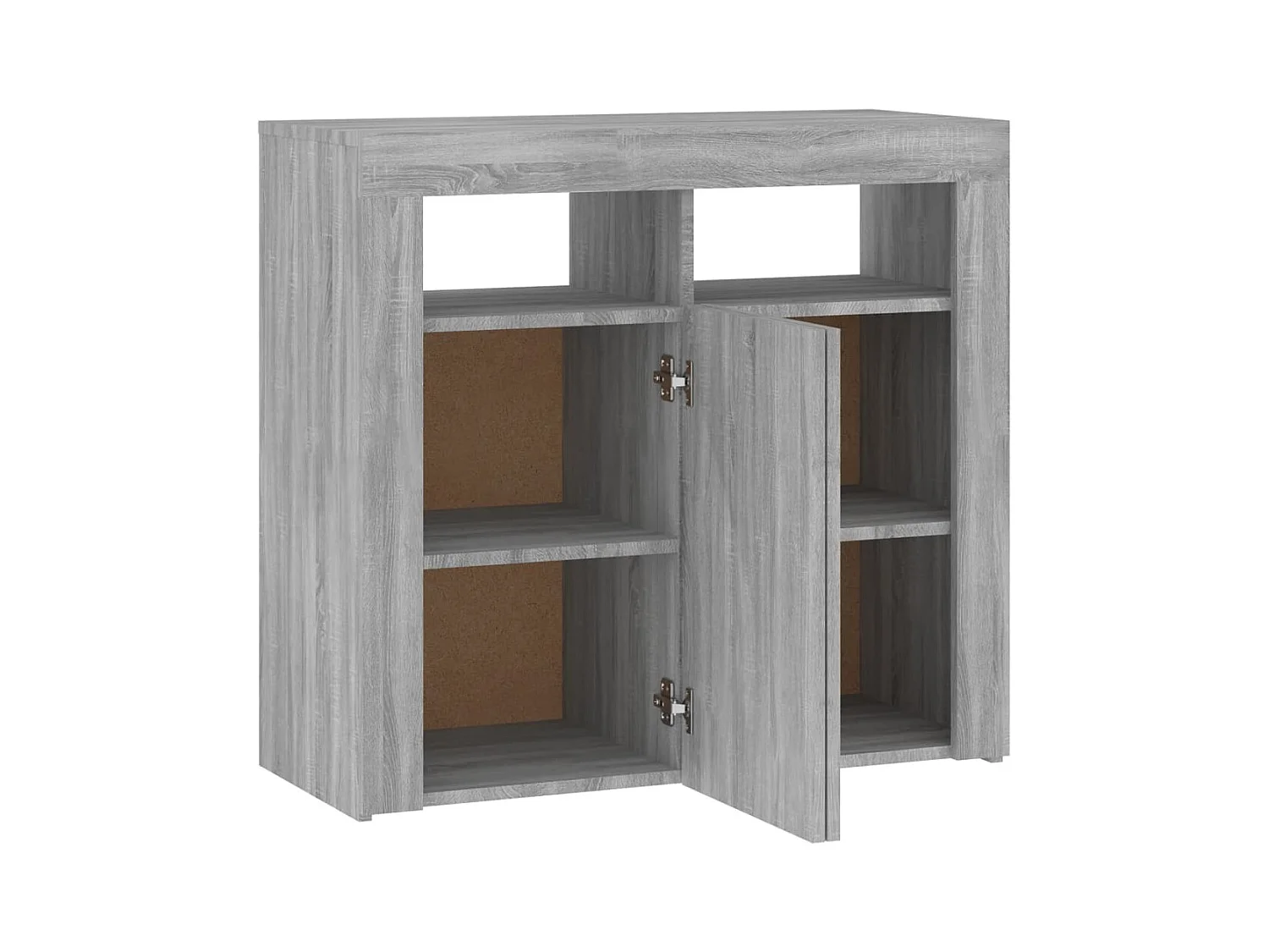Buffet aparador cômoda armário organizador de unidade cozinha sala sala com luzes LED Sonoma 80 x 35 x 75 cm cinza 02_0030081