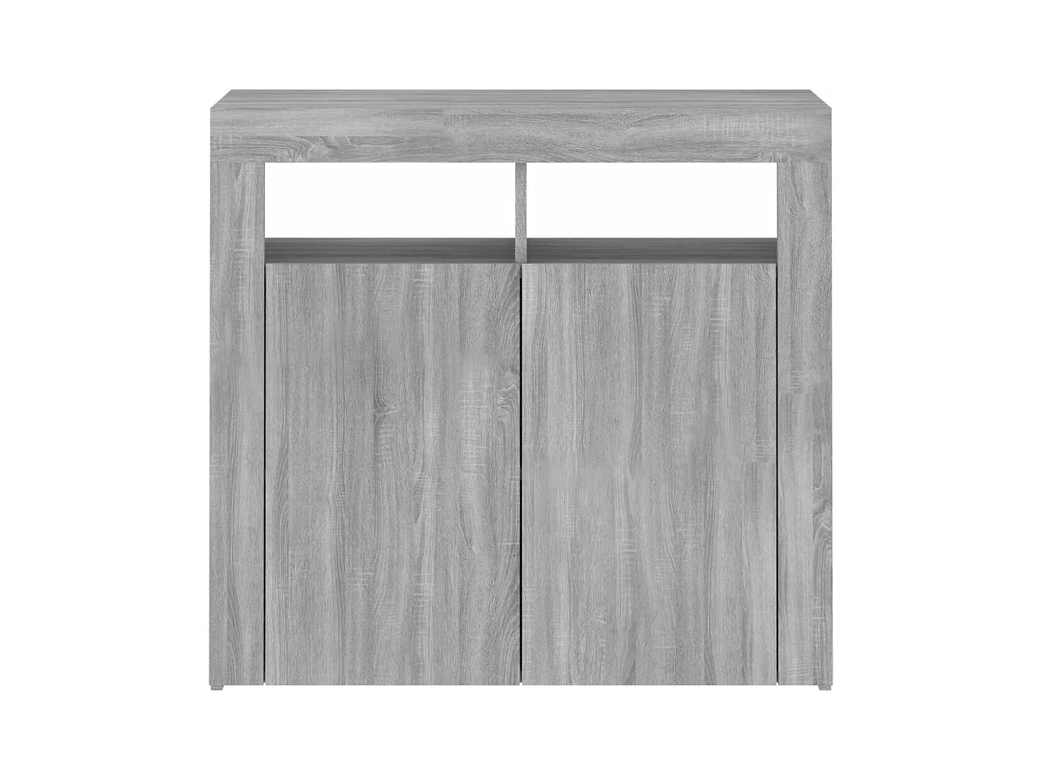 Buffet aparador cômoda armário organizador de unidade cozinha sala sala com luzes LED Sonoma 80 x 35 x 75 cm cinza 02_0030081