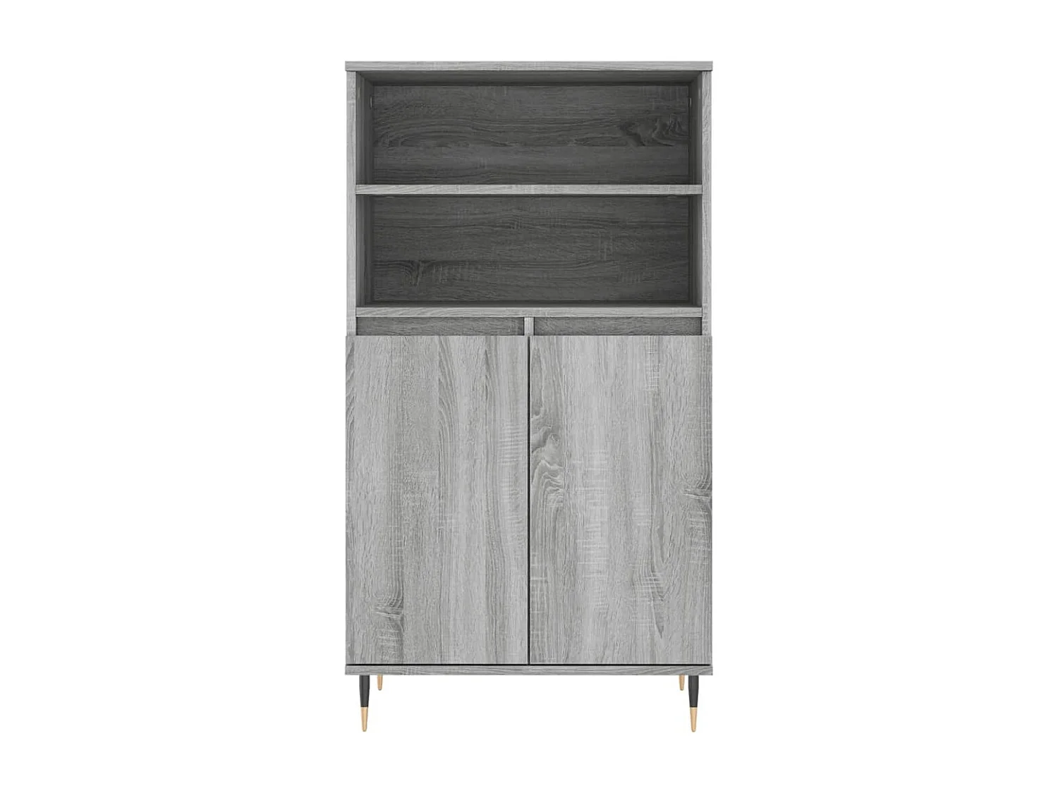 Aparador cómoda cómoda armario mueble organizador cocina salón salón alto Sonoma 60 x 36 x 110 cm madera contrachapada gris 02_0035384
