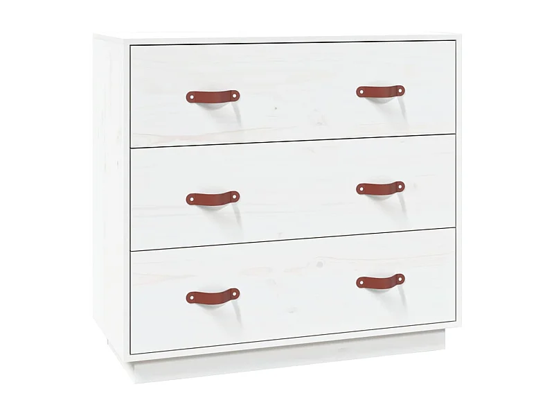 Buffet aparador cômoda armário organizador unidade cozinha sala sala 80 x 40 x 75 cm madeira maciça de pinho branco 02_0030518