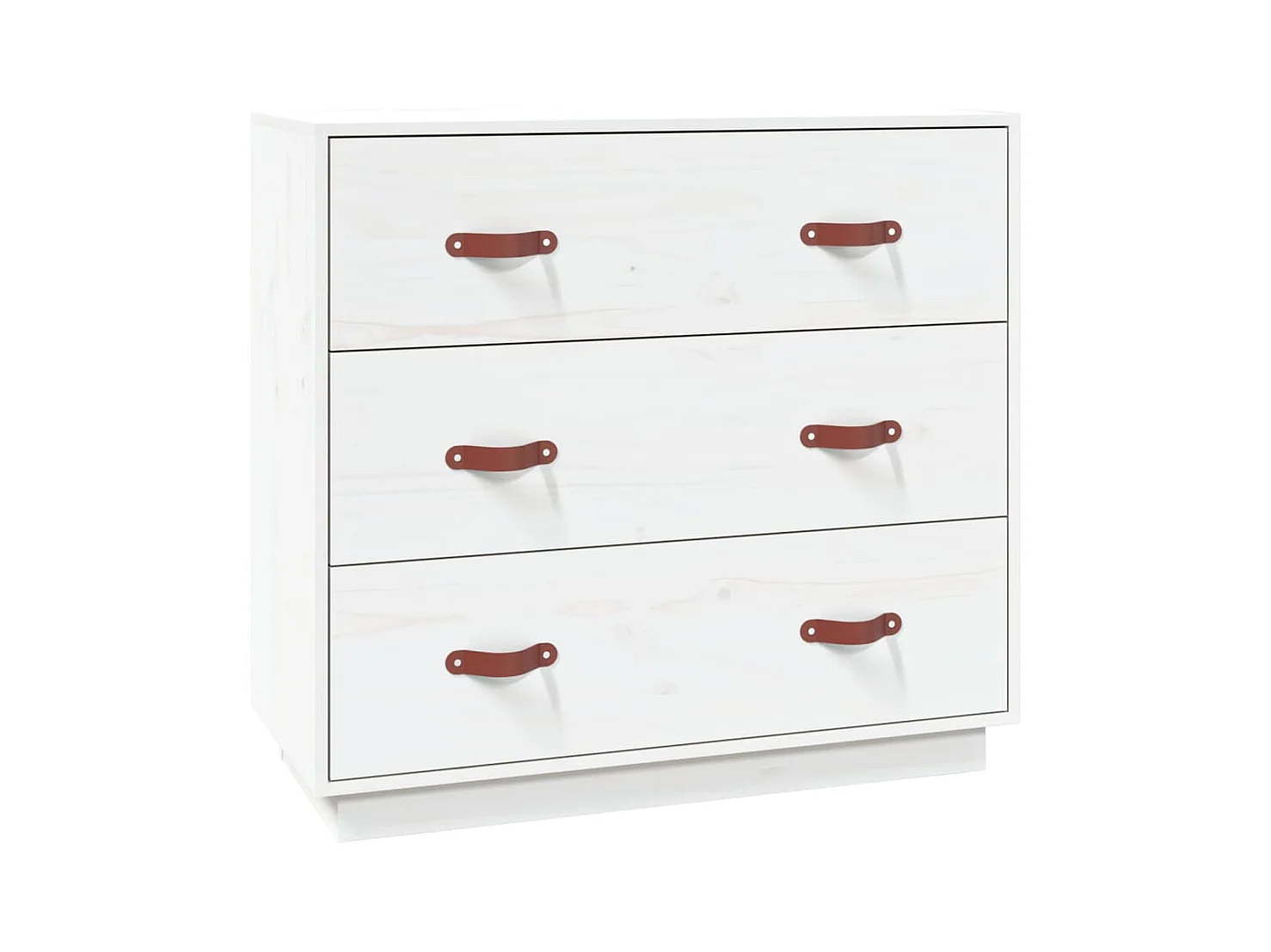 Aparador cómoda cómoda armario mueble organizador cocina salón salón 80 x 40 x 75 cm madera maciza de pino blanco 02_0030518