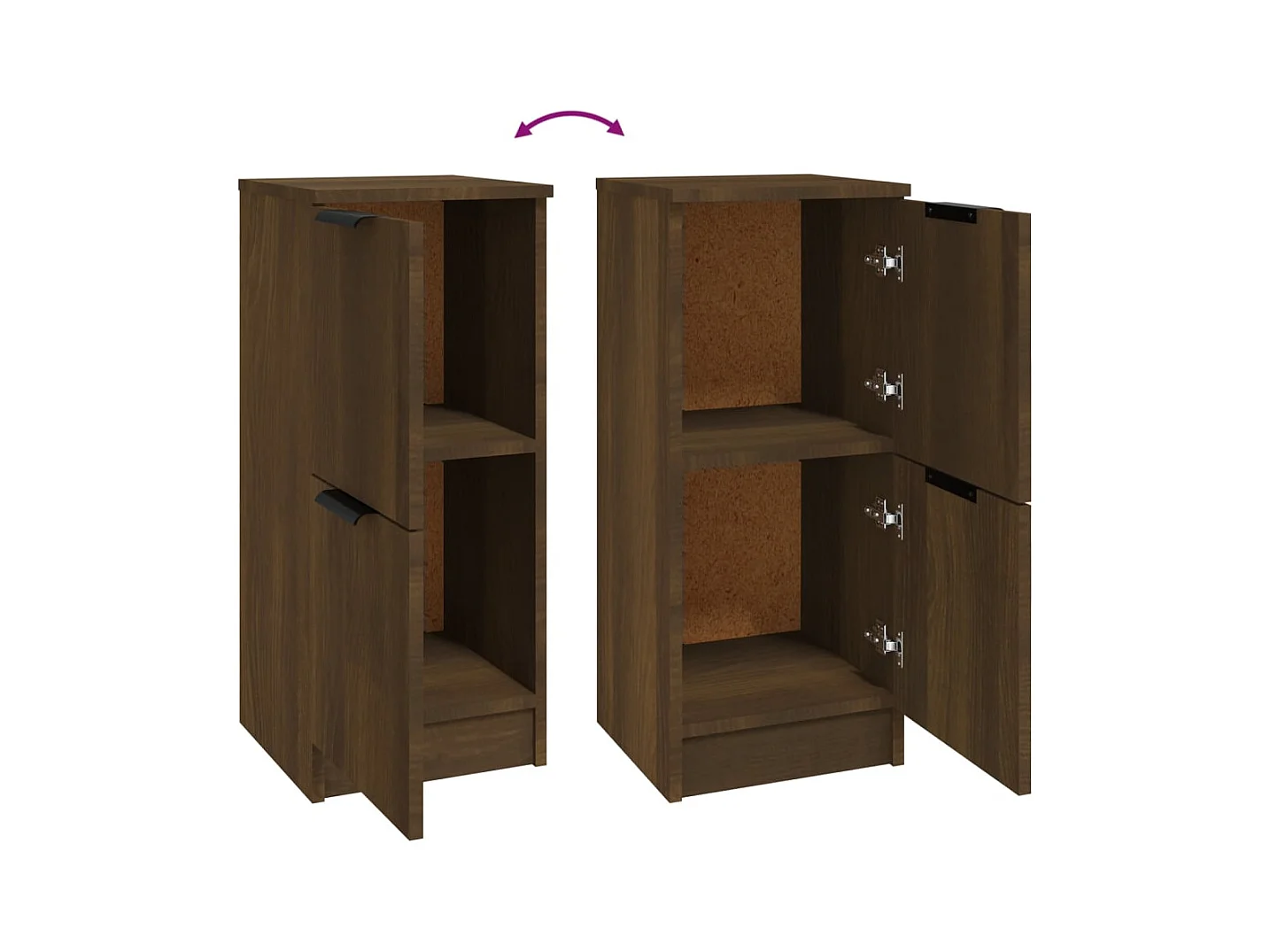 Credenza buffet cassettiera mobile contenitore organizer cucina soggiorno soggiorno 30 x 30 x 70 cm derivati ​​del legno marrone 02_0031180