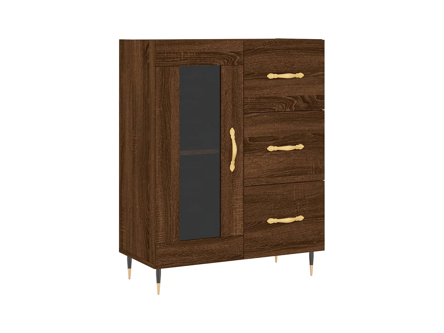 Credenza buffet cassettiera mobile contenitore organizer cucina soggiorno soggiorno 69,5 x 34 x 90 cm derivati ​​del legno marrone 02_0031329