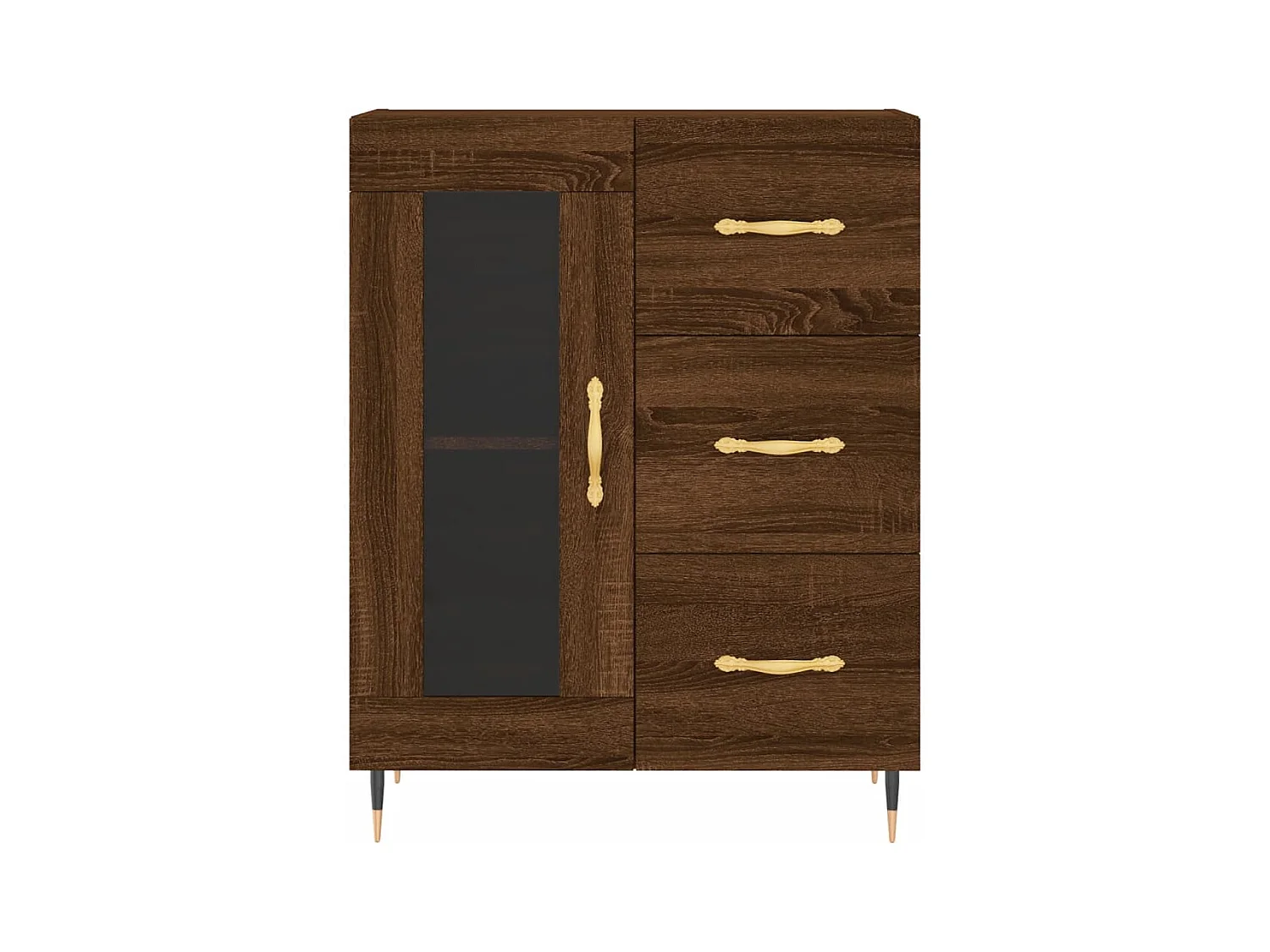 Credenza buffet cassettiera mobile contenitore organizer cucina soggiorno soggiorno 69,5 x 34 x 90 cm derivati ​​del legno marrone 02_0031329