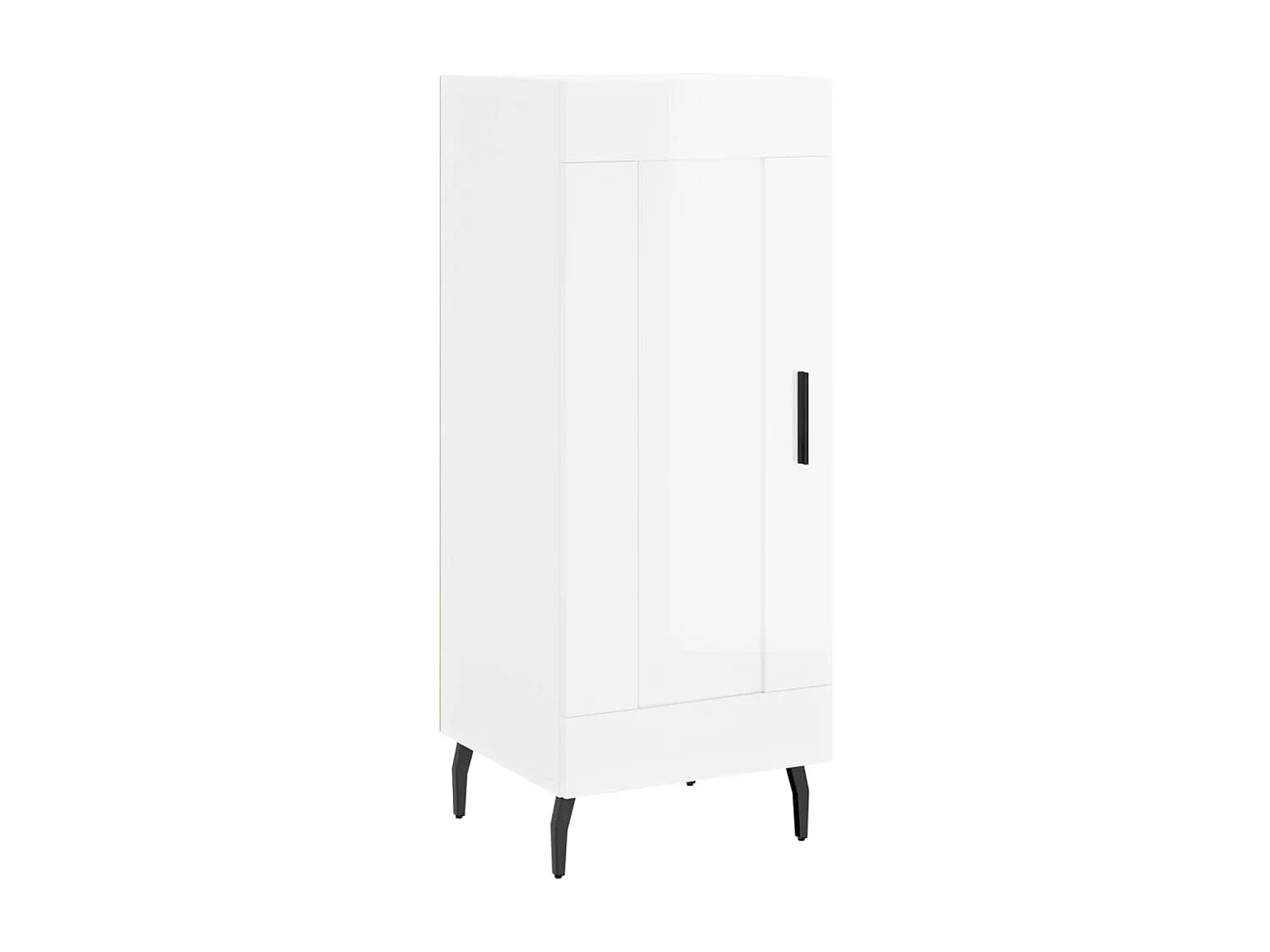 Buffet aparador cômoda armário unidade de armazenamento organizador cozinha sala brilhante 34,5 x 34 x 90 cm madeira trabalhada branca 02_0030592