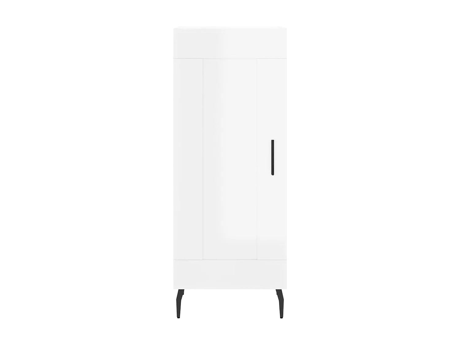 Buffet aparador cômoda armário unidade de armazenamento organizador cozinha sala brilhante 34,5 x 34 x 90 cm madeira trabalhada branca 02_0030592