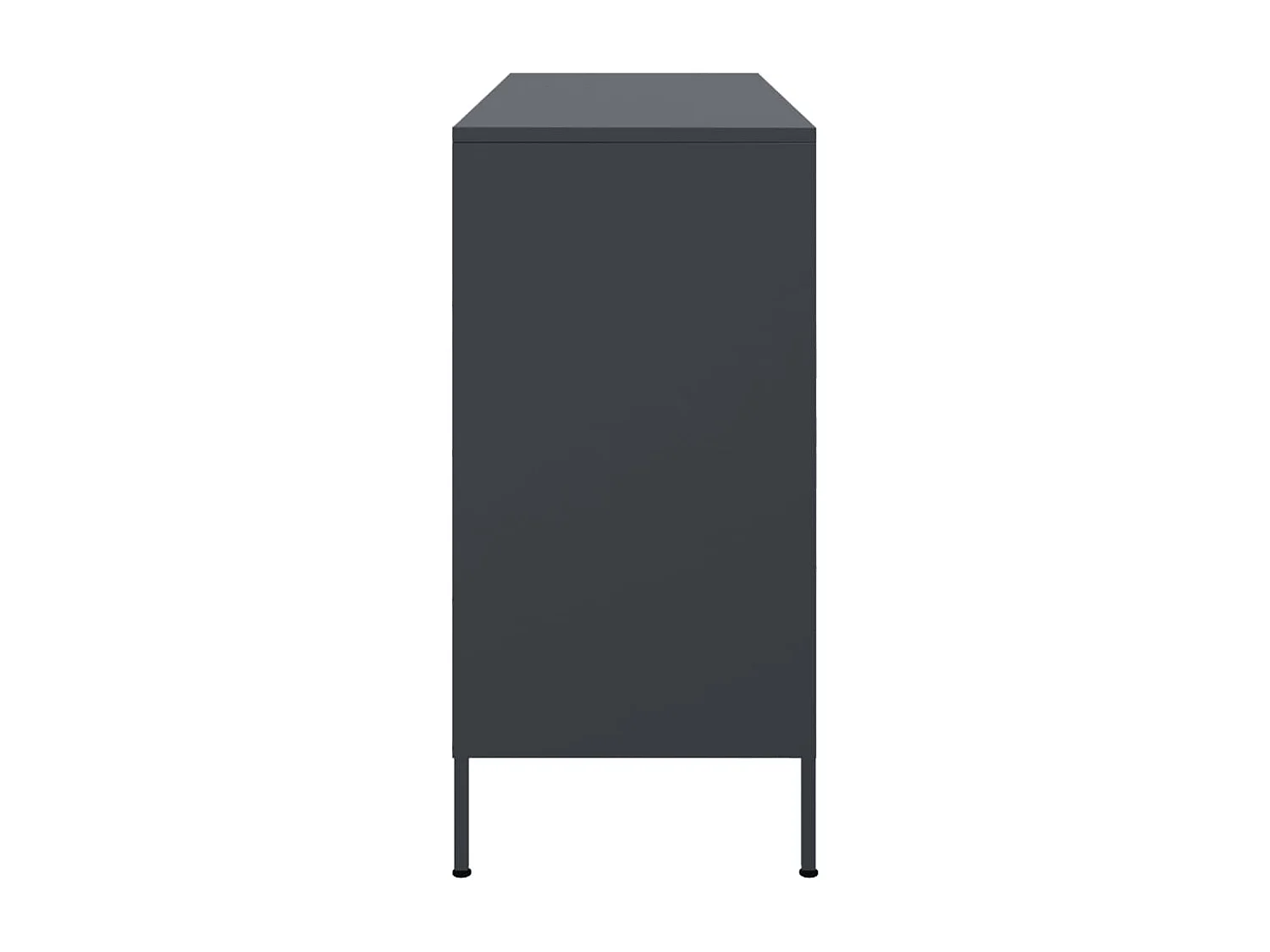 Aparador cómoda armario mueble organizador cocina salón salón 100,5 x 39 x 79 cm acero antracita 02_0029687