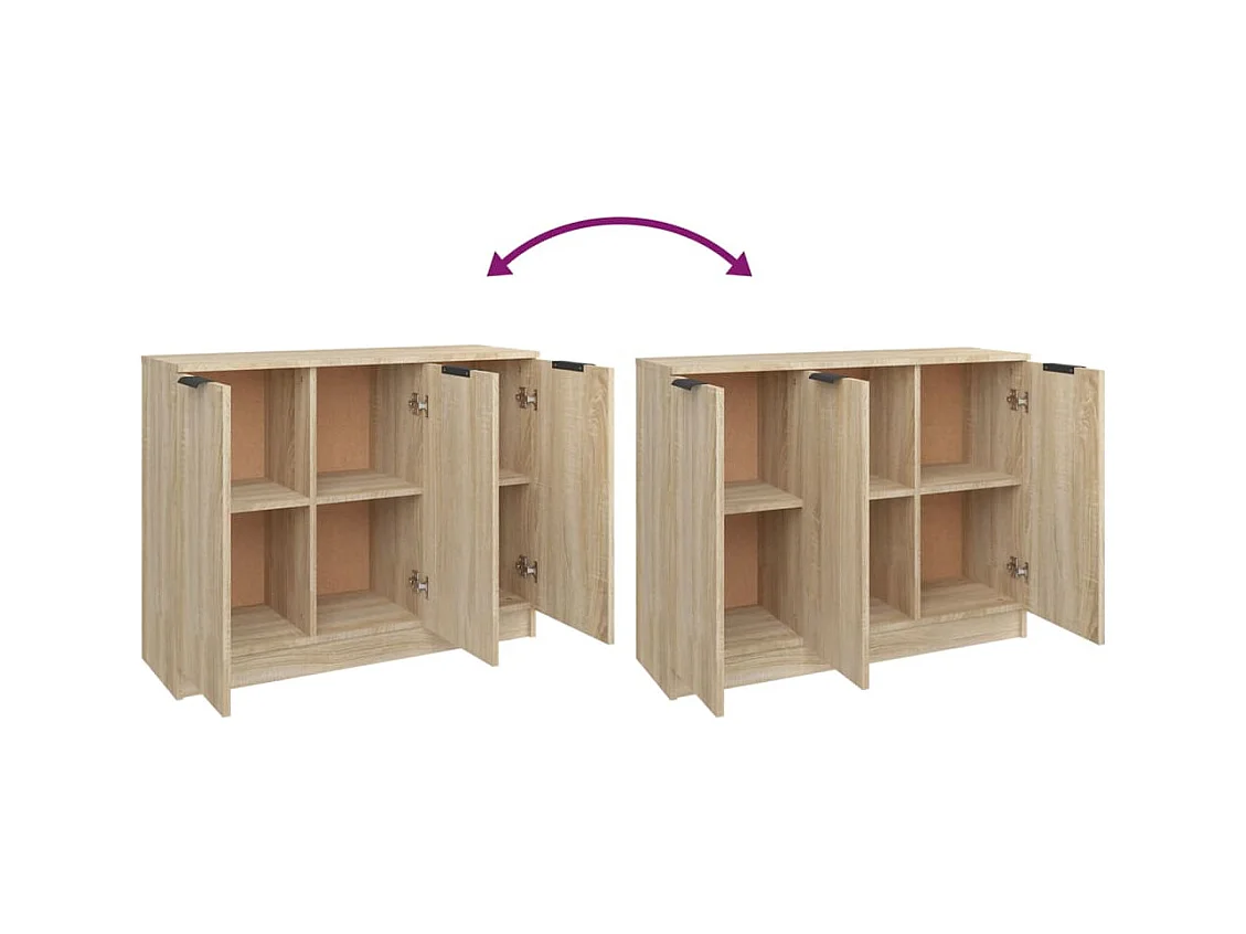 Aparador buffet cómoda armario mueble organizador cocina salón salón Sonoma 90,5 x 30 x 70 cm madera contrachapada marrón 02_0031728